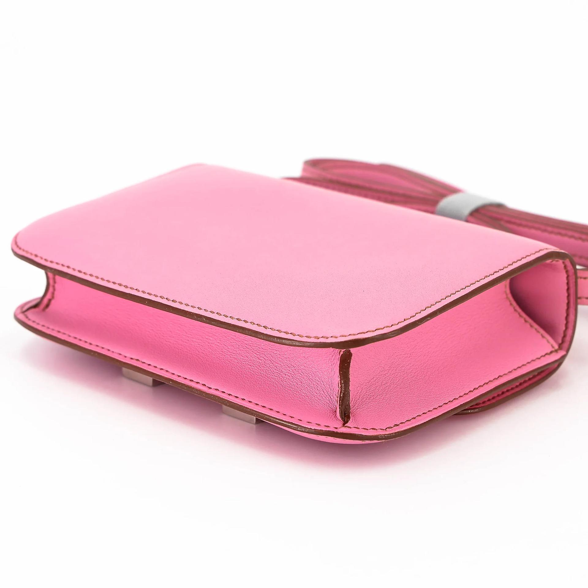 Very Good ( Rank A) HERMÈS Micro Constance Pink (5P) Swift Palladium hardware Square N (2010) - 7