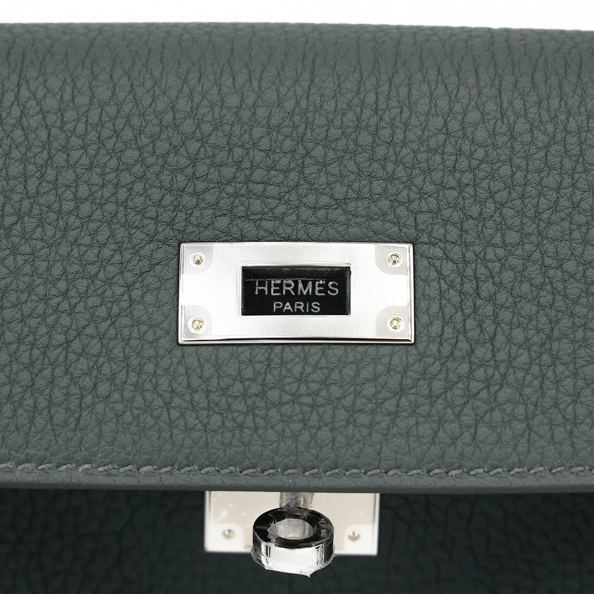 ランク N 新品 HERMÈS エルメス ケリー28 ヴェールマングローブ (Q0) トゴ シルバー金具 K刻印 (2025) - 10
