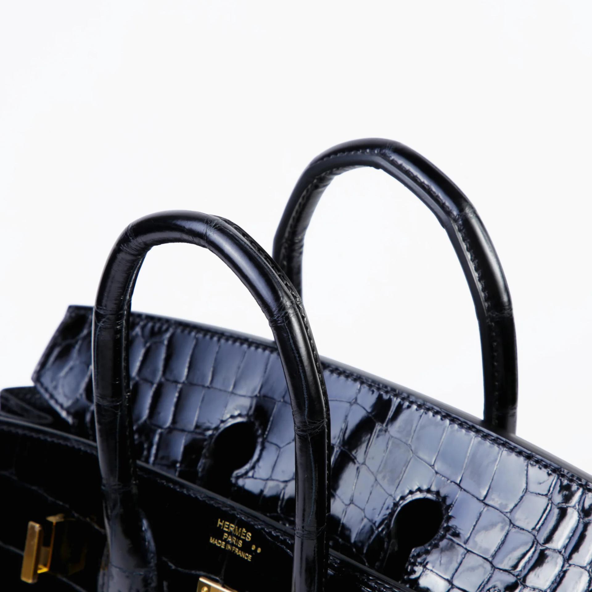 ランク N 新品 HERMÈS エルメス バーキン25 ブラック (89) クロコダイル ニロティカス リセ ゴールド金具 G刻印 (2026) - 3