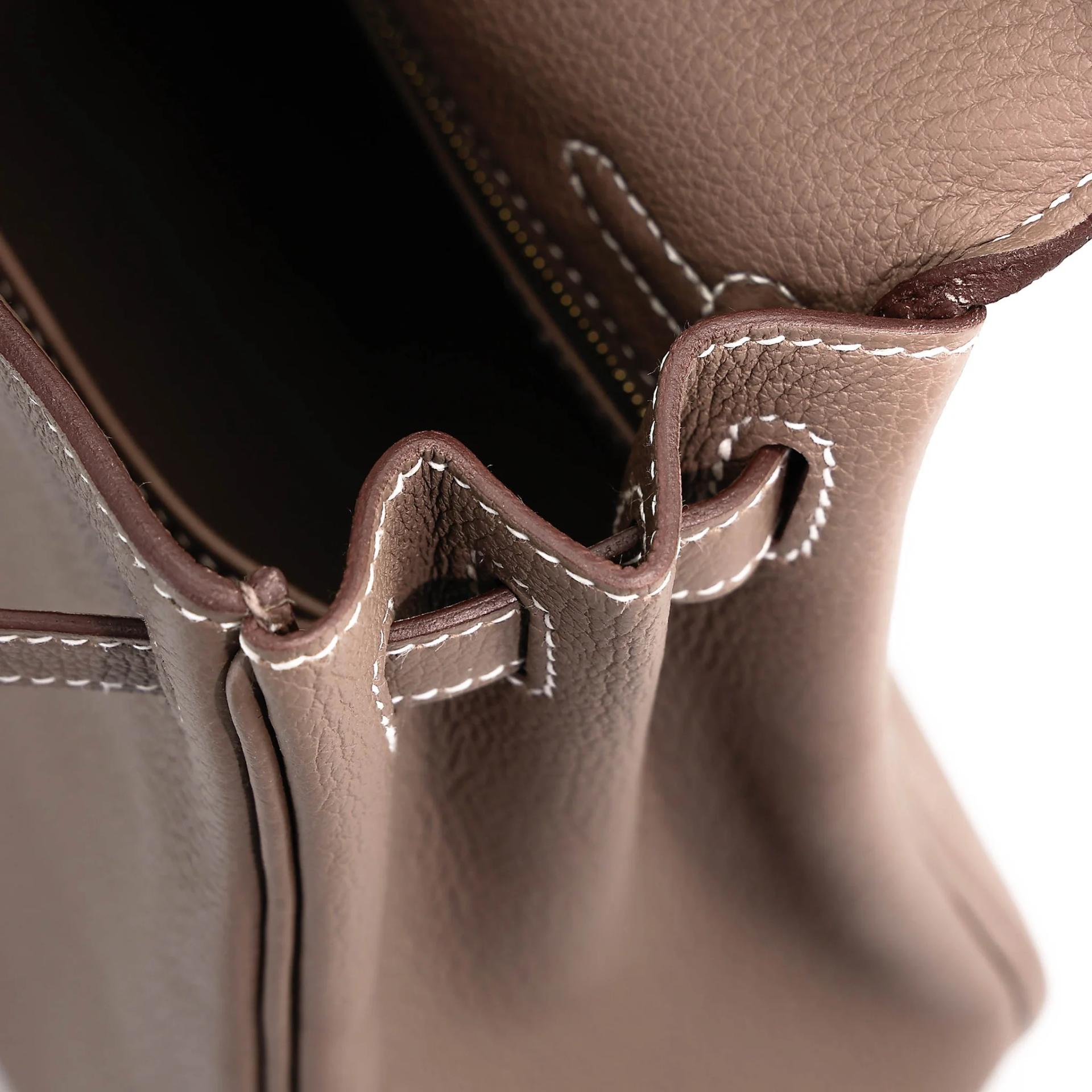 Brand New ( Rank N ) HERMÈS Kelly 25 Etoupe (18) Togo Gold hardware K (2025) - 16