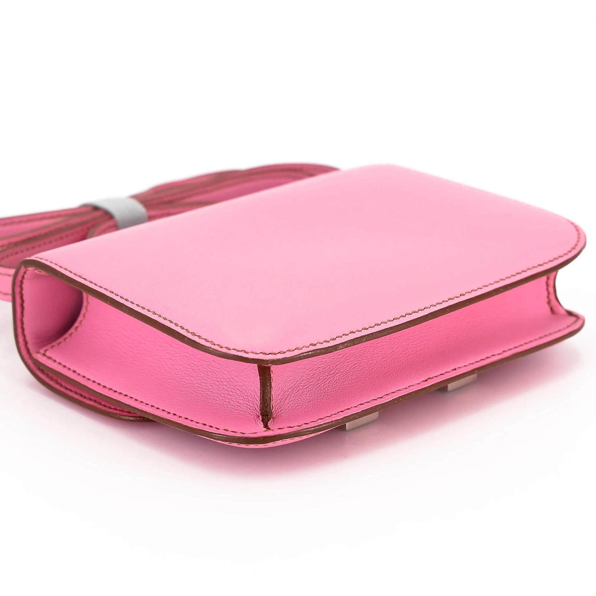 Very Good ( Rank A) HERMÈS Micro Constance Pink (5P) Swift Palladium hardware Square N (2010) - 8