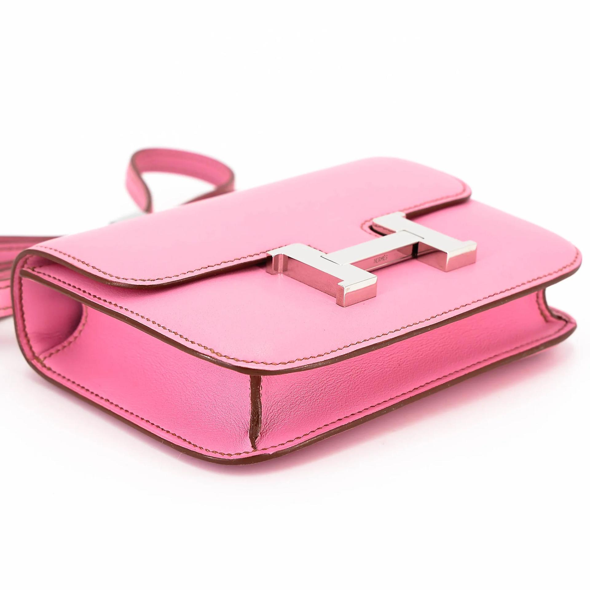 Very Good ( Rank A) HERMÈS Micro Constance Pink (5P) Swift Palladium hardware Square N (2010) - 6
