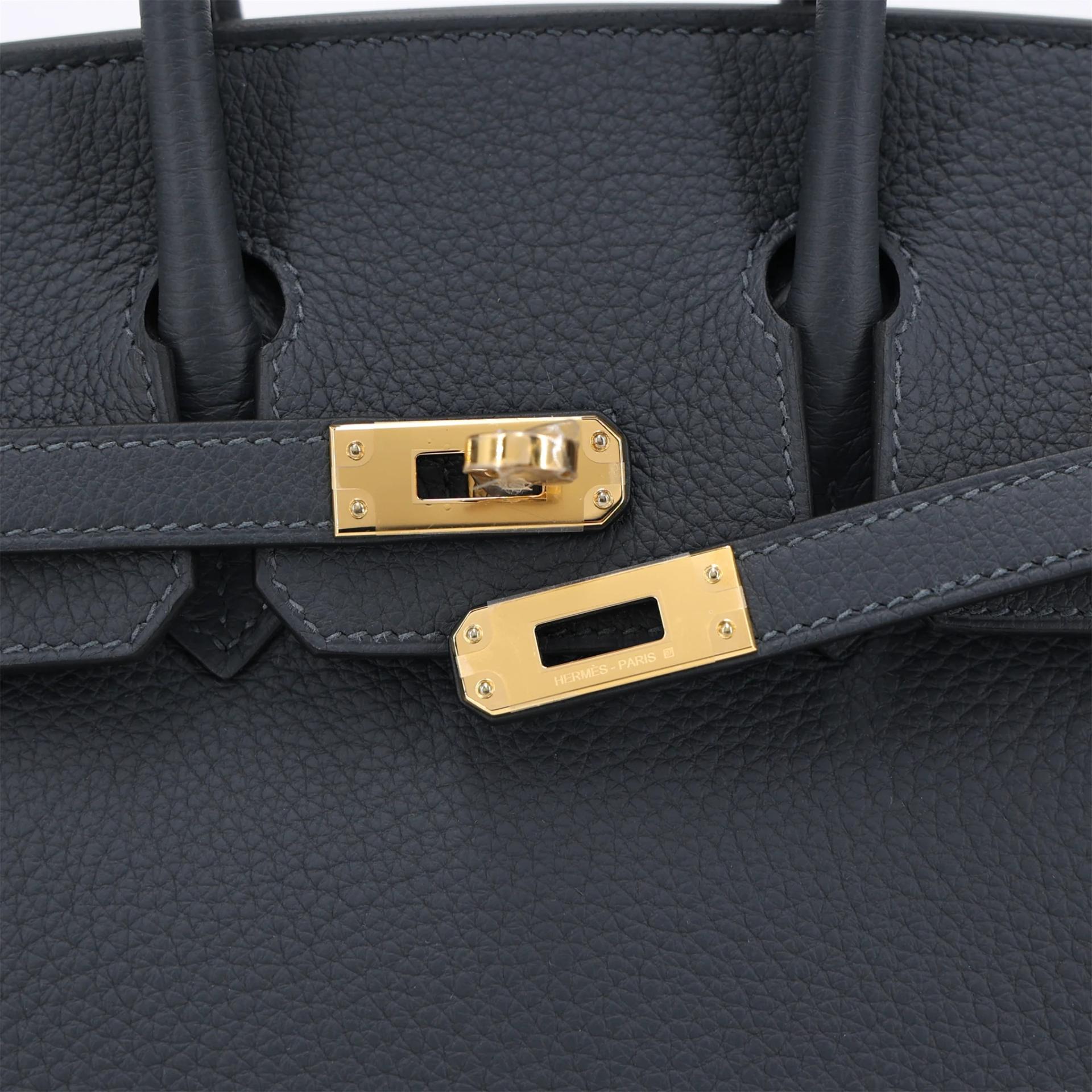 Brand New ( Rank N ) HERMÈS Birkin 25 Gris misty (H0) Togo Gold hardware G (2026) - 8