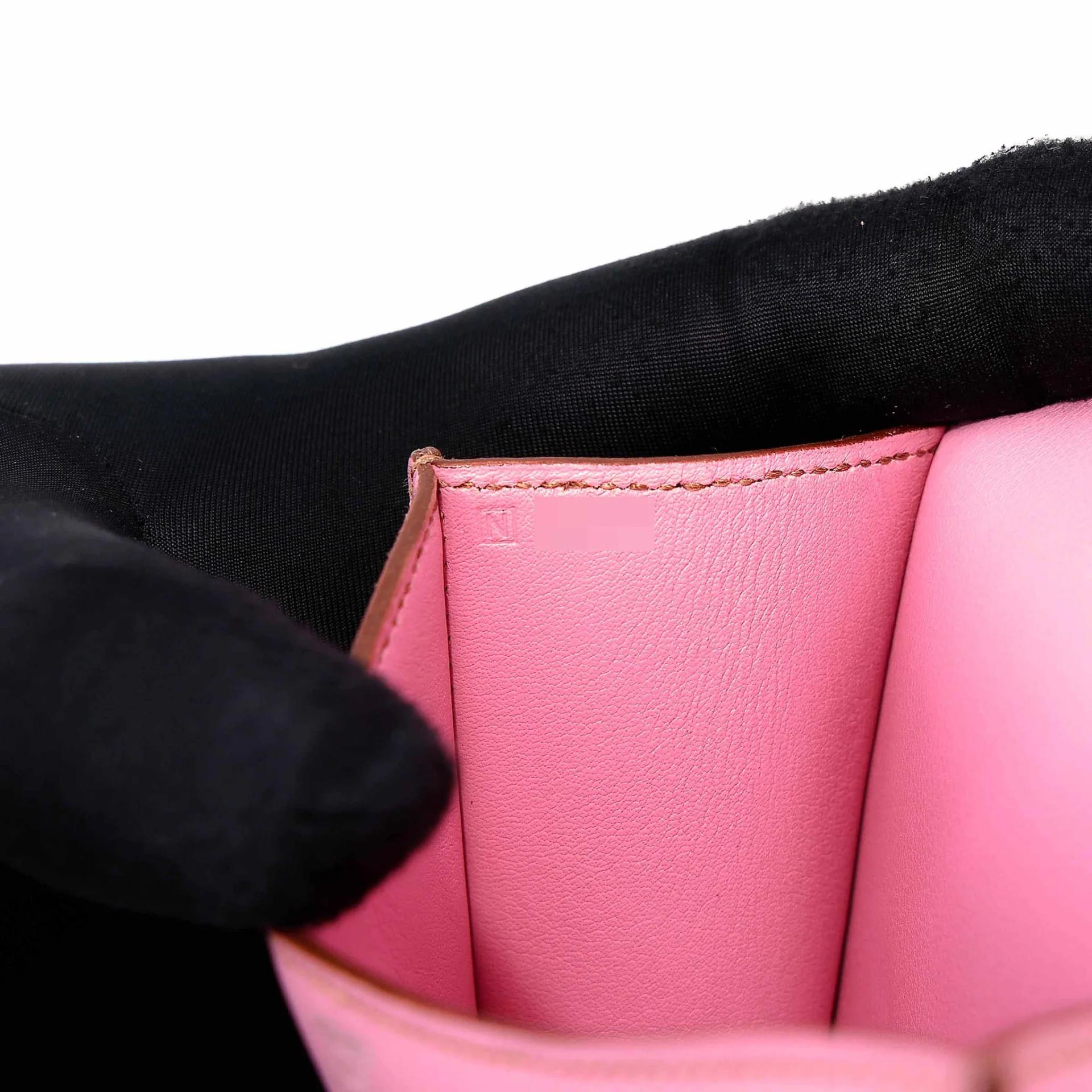 Very Good ( Rank A) HERMÈS Micro Constance Pink (5P) Swift Palladium hardware Square N (2010) - 17