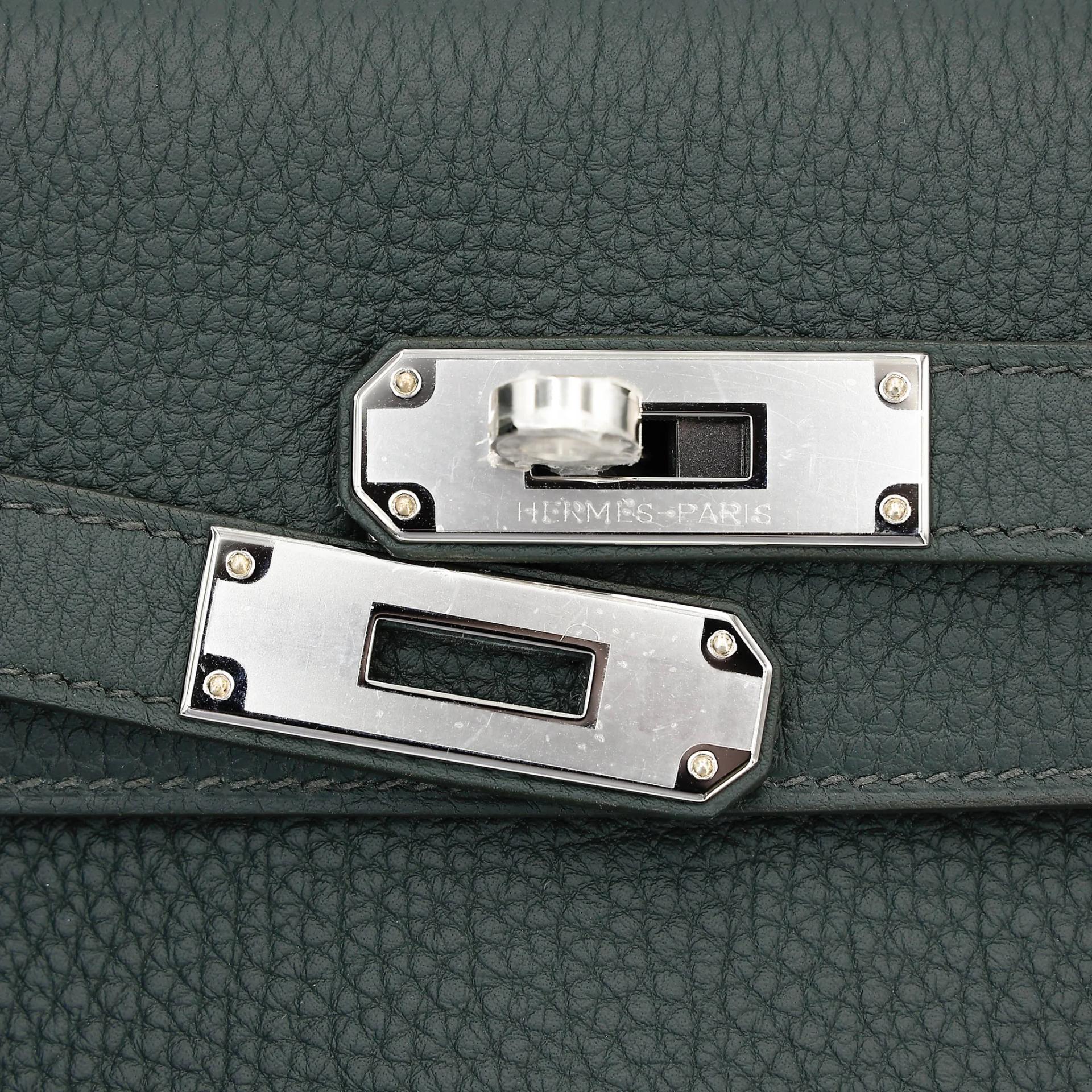 ランク N 新品 HERMÈS エルメス ケリー28 ヴェールマングローブ (Q0) トゴ シルバー金具 K刻印 (2025) - 8