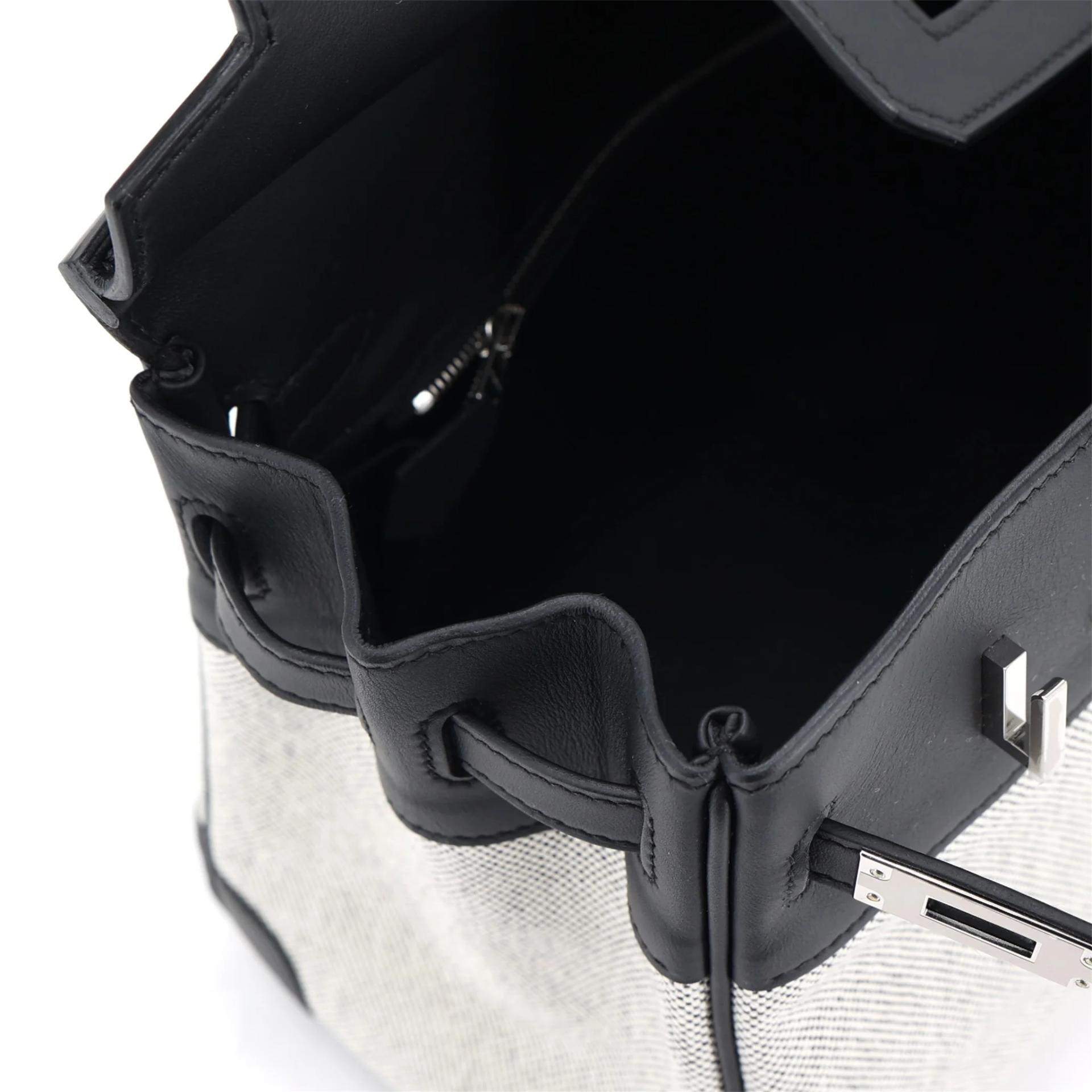 全新 HERMÈS 爱马仕 Birkin 25 89 黑色 Noir (Black) Ecru色 Toile H 帆布 Swift牛皮 银扣 G刻 2026年 - 8
