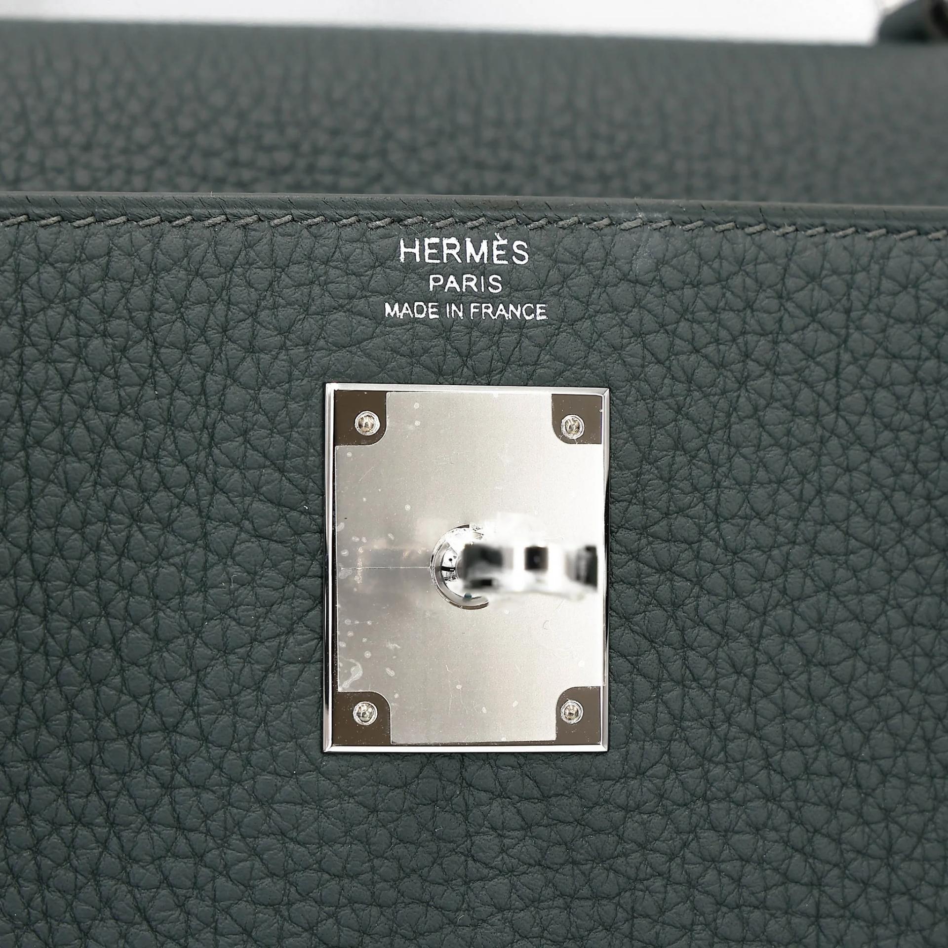 ランク N 新品 HERMÈS エルメス ケリー28 ヴェールマングローブ (Q0) トゴ シルバー金具 K刻印 (2025) - 13