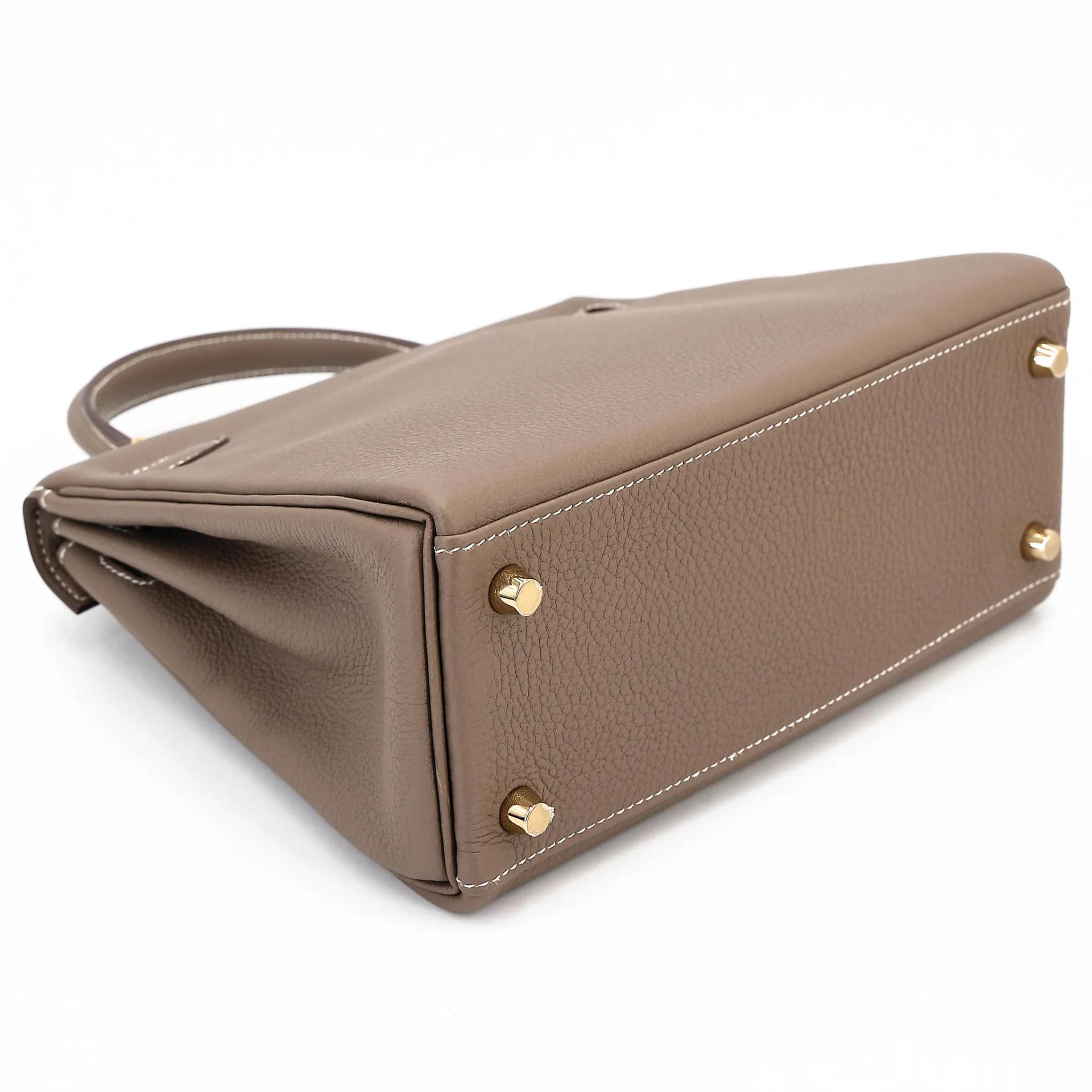 Brand New ( Rank N ) HERMÈS Kelly 25 Etoupe (18) Togo Gold hardware K (2025) - 7