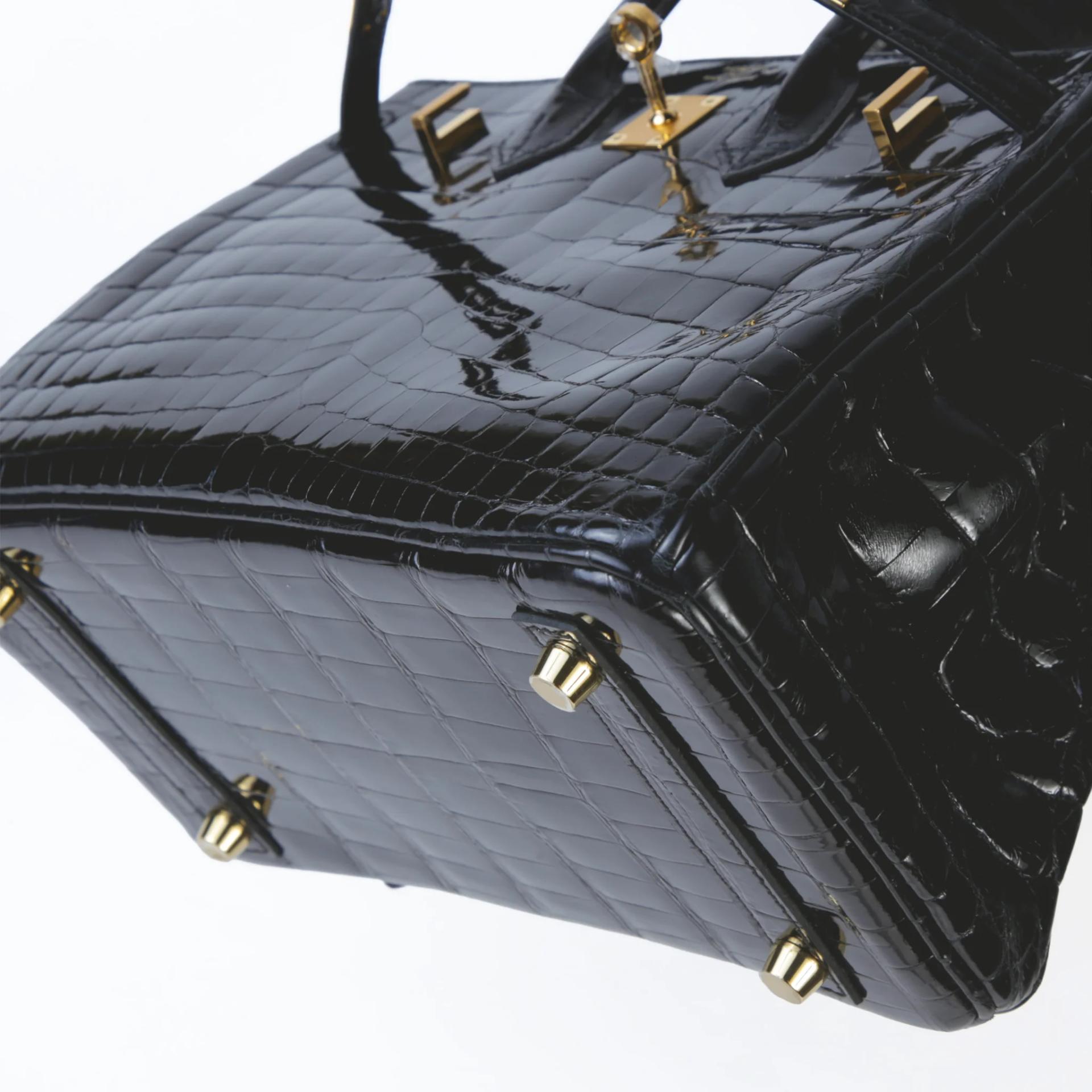 ランク N 新品 HERMÈS エルメス バーキン25 ブラック (89) クロコダイル ニロティカス リセ ゴールド金具 G刻印 (2026) - 4