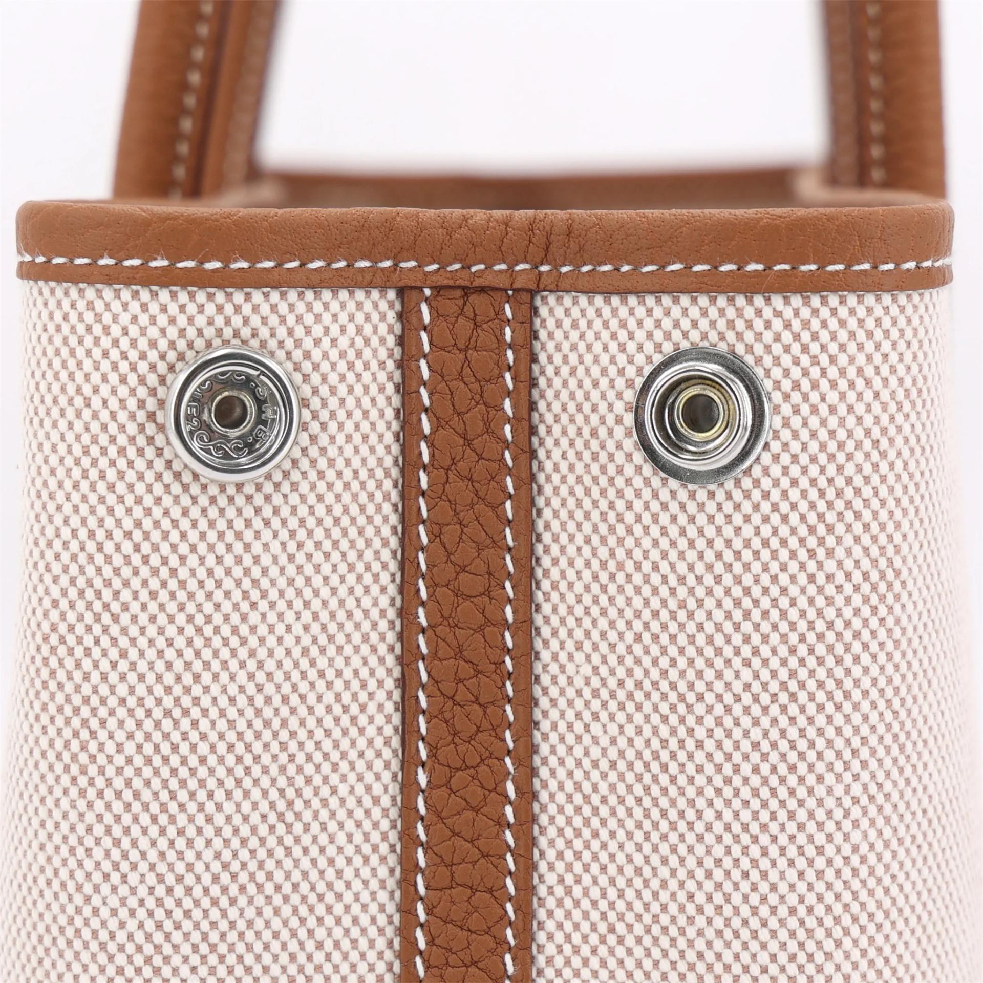 全新 HERMÈS 爱马仕 Neo Garden Party 23 花园 37 金棕色 Gold Toile H Viking帆布 Negonda皮 银扣 G刻 2026年 - 11