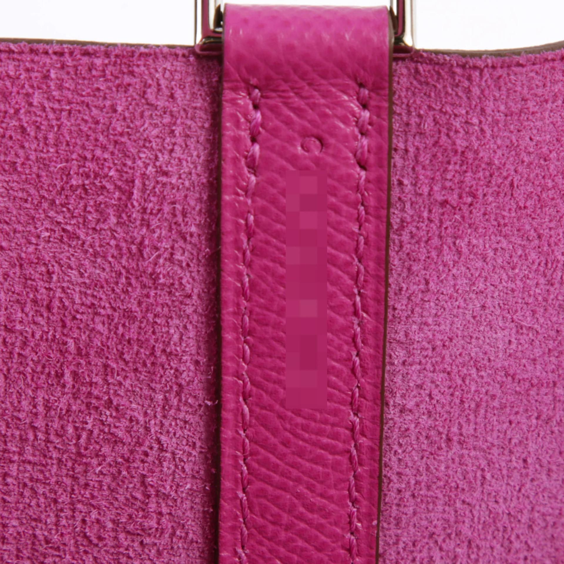 Very Good ( Rank A) HERMÈS Picotin Lock MM Tressage Magnolia (9I) Epsom Palladium hardware C (2018) - 11