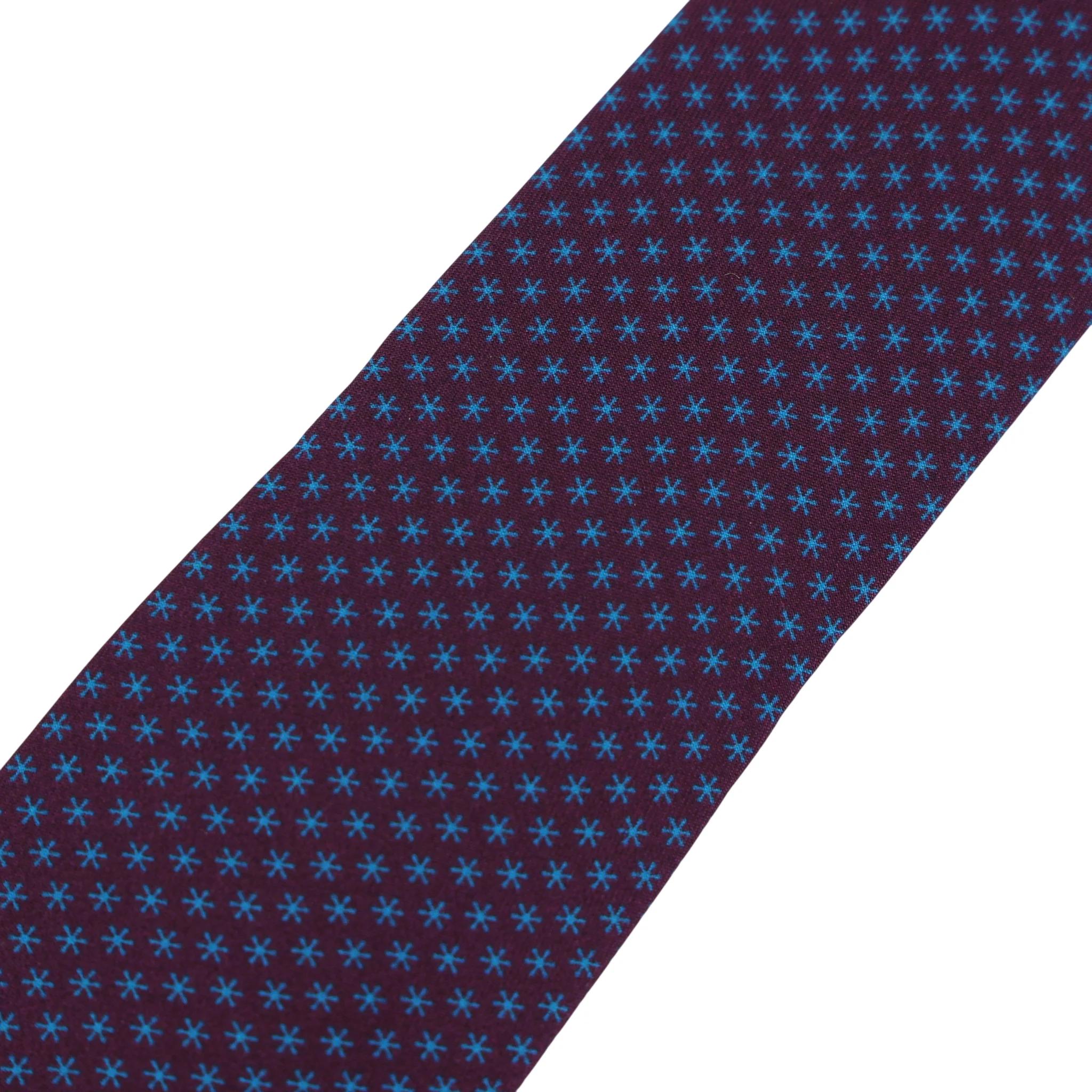 Unused ( Rank NS ) HERMÈS Neckties Burgundy Purple Silk - 3