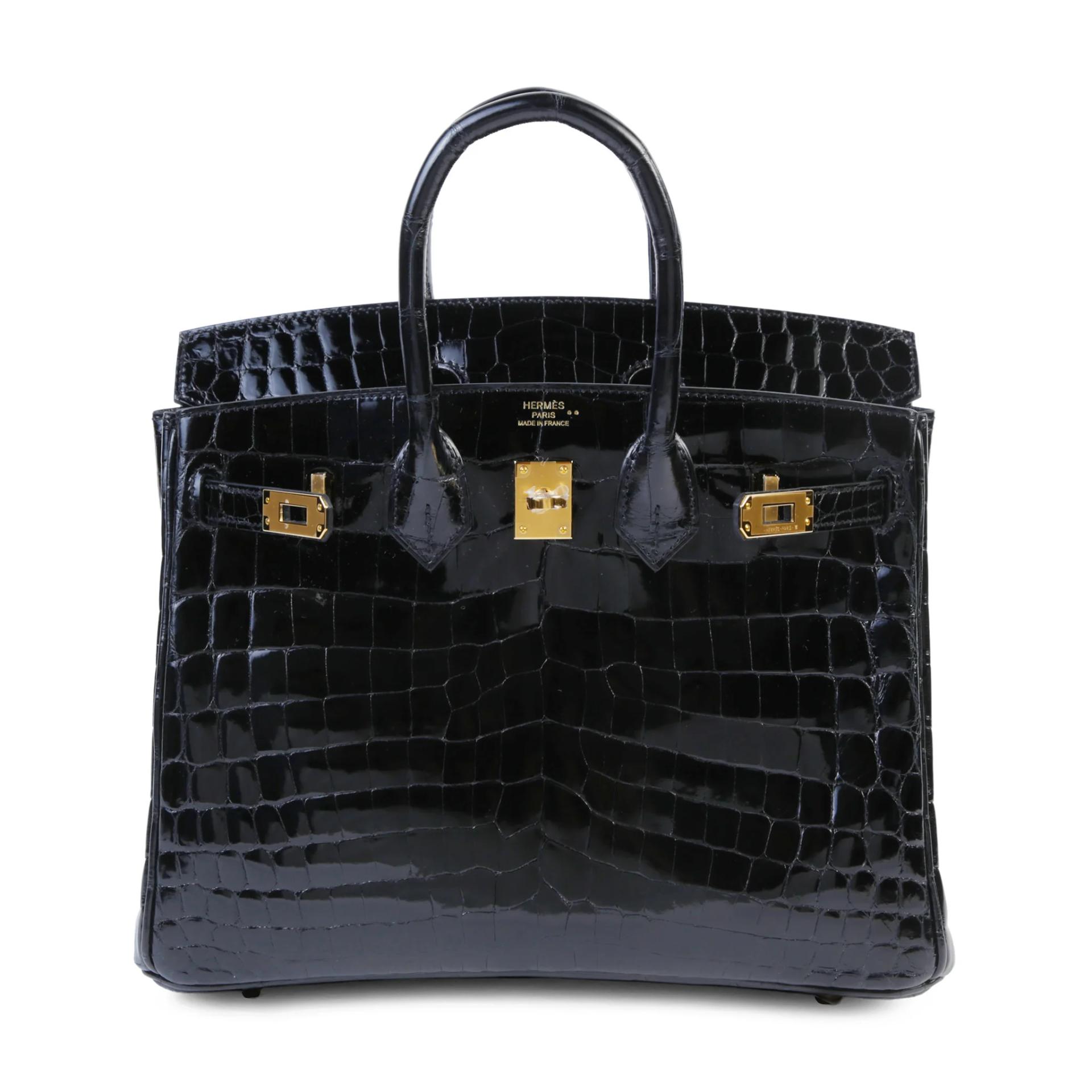 ランク N 新品 HERMÈS エルメス バーキン25 ブラック (89) クロコダイル ニロティカス リセ ゴールド金具 G刻印 (2026) - 1