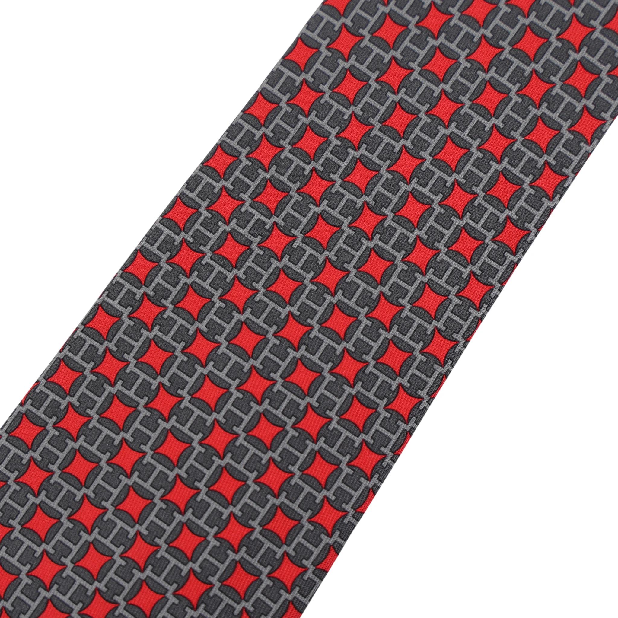 Unused ( Rank NS ) HERMÈS Neckties Red Silk - 3
