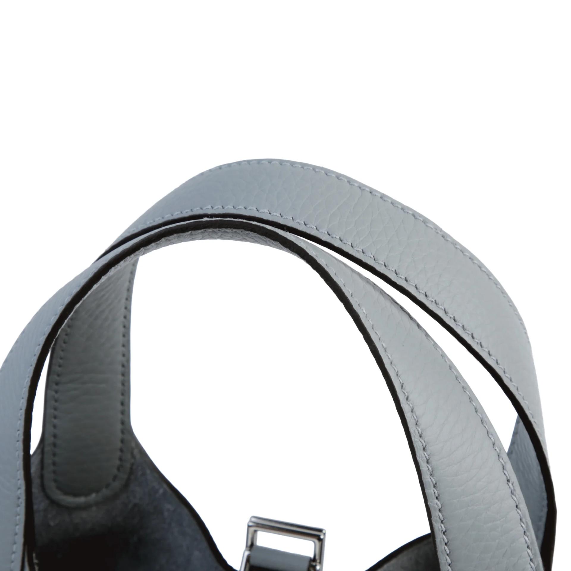 全新 HERMÈS 愛馬仕 Picotin 菜籃子 PM 18 P0 木偶灰 Gris Pantin Clemence小牛皮 銀扣 G刻 2026年 - 3
