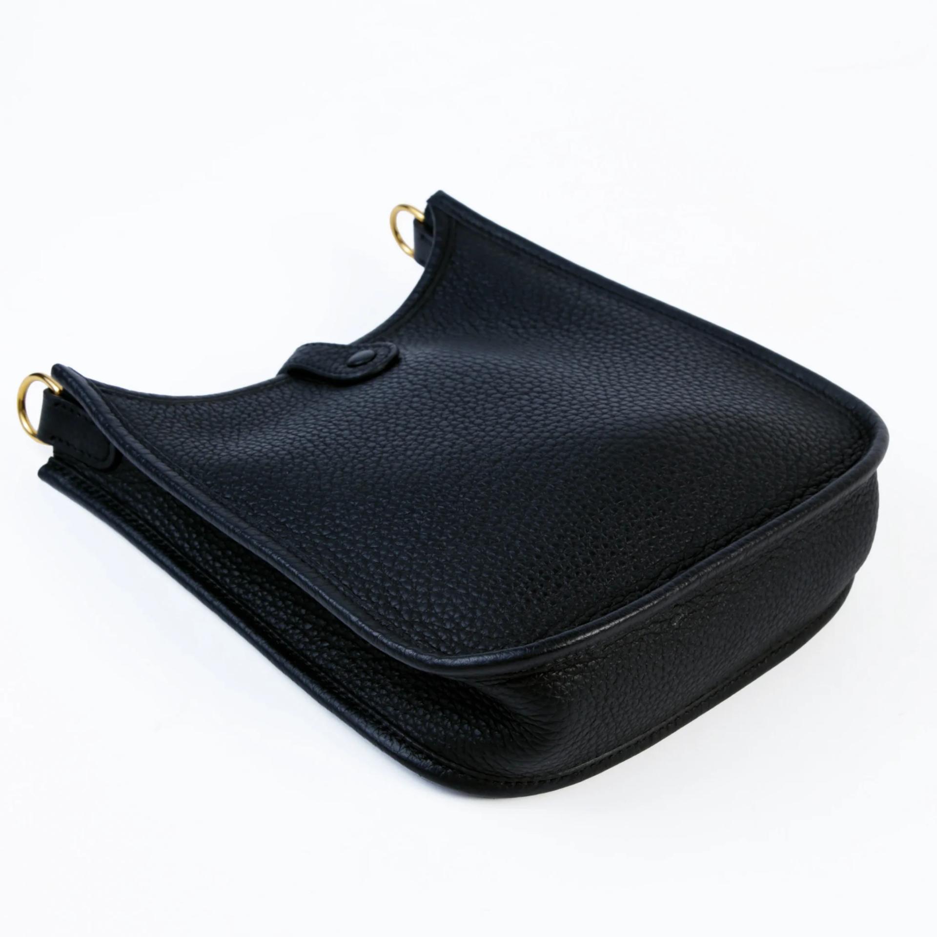 ランク A HERMÈS エルメス エブリンTPM バンドリエール112cm ブラック (89) トリヨン ゴールド金具 W刻印 (2024) - 5