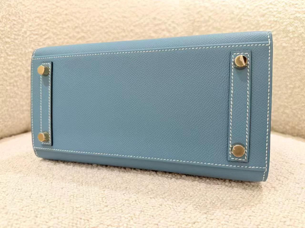 ランク NS 未使用品 HERMÈS エルメス バーキン25 セリエ ニューブルージーン (D2) エプソン ゴールド金具 B刻印 (2023) - 12