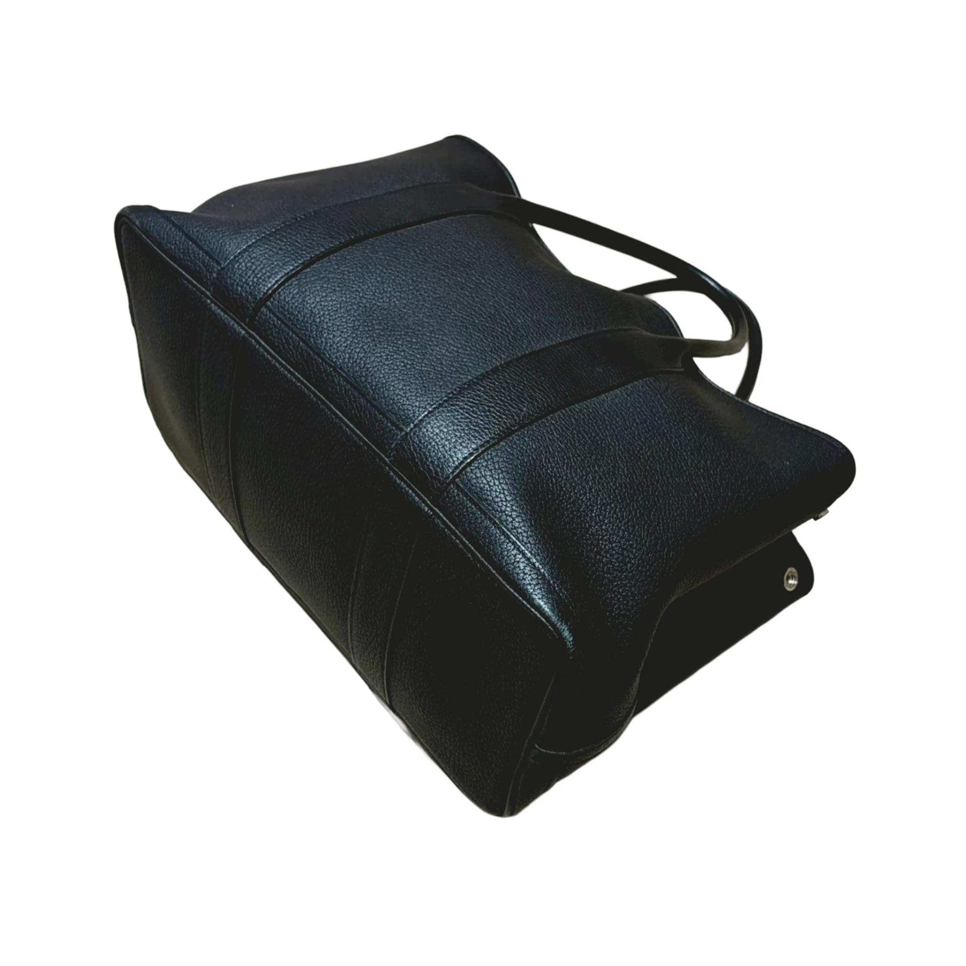 Very Good ( Rank A) HERMÈS Garden Party PM Noir (89) Negonda Palladium hardware D (2019) - 7