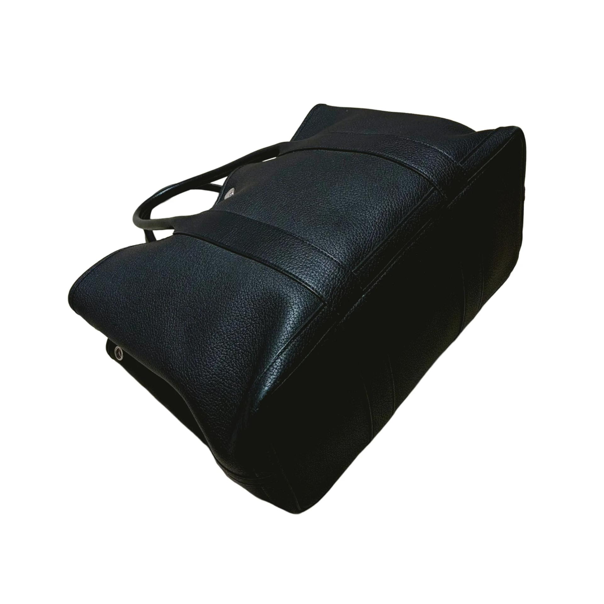 Very Good ( Rank A) HERMÈS Garden Party PM Noir (89) Negonda Palladium hardware D (2019) - 6