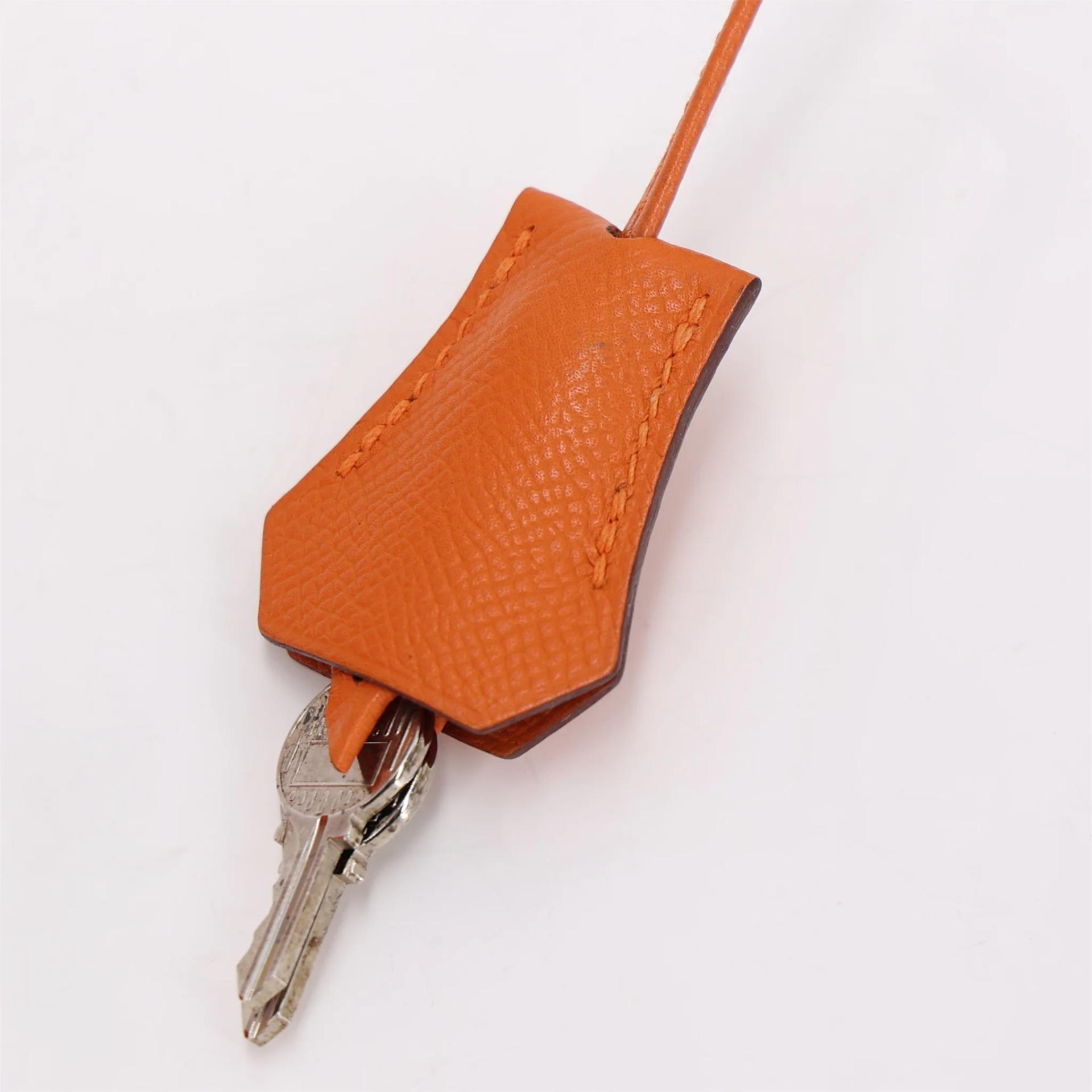 ランク A HERMÈS エルメス バーキン35 オレンジ (93) エプソン シルバー金具 □Q刻印 (2013) - 23