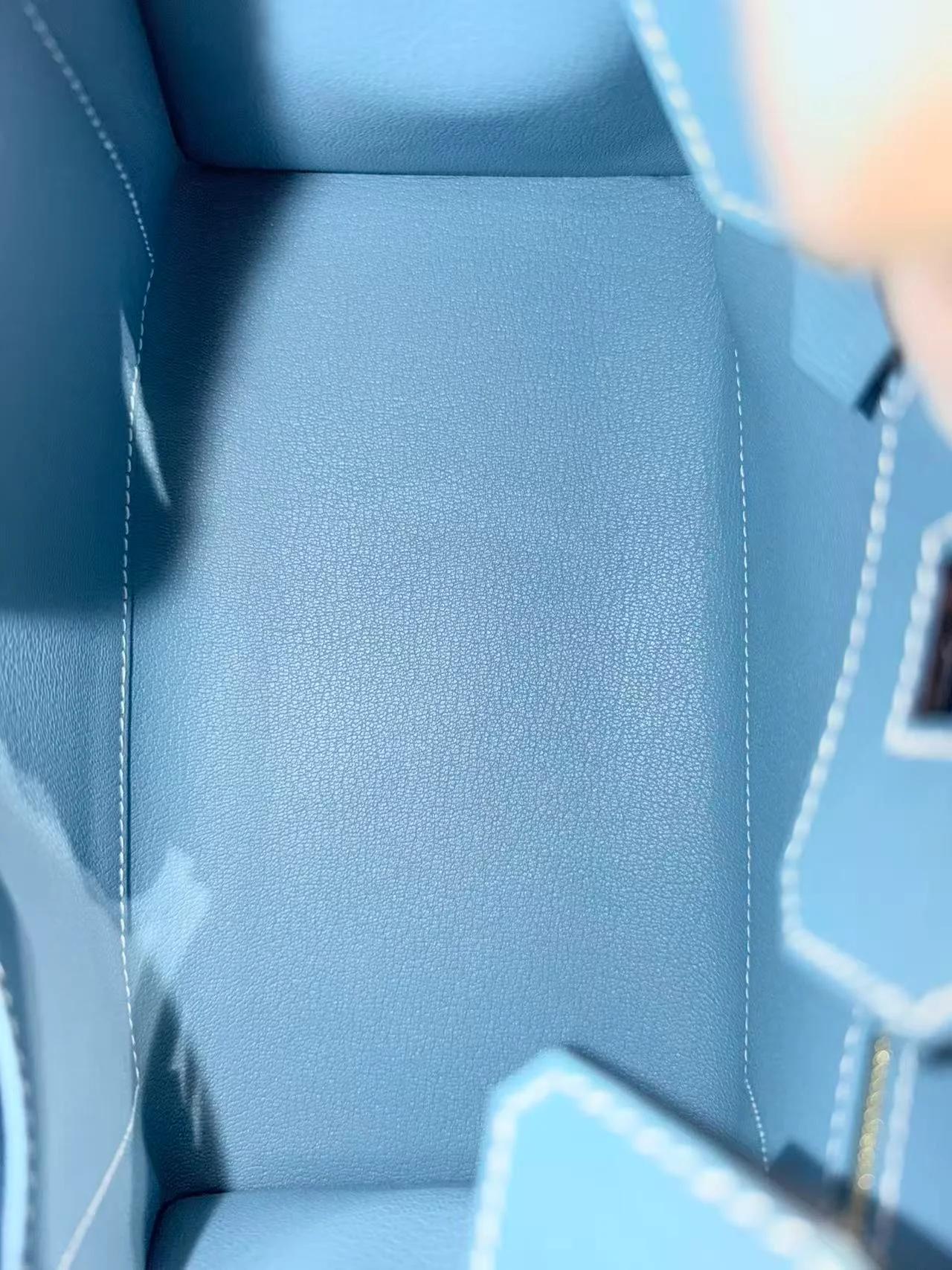 ランク NS 未使用品 HERMÈS エルメス バーキン25 セリエ ニューブルージーン (D2) エプソン ゴールド金具 B刻印 (2023) - 19