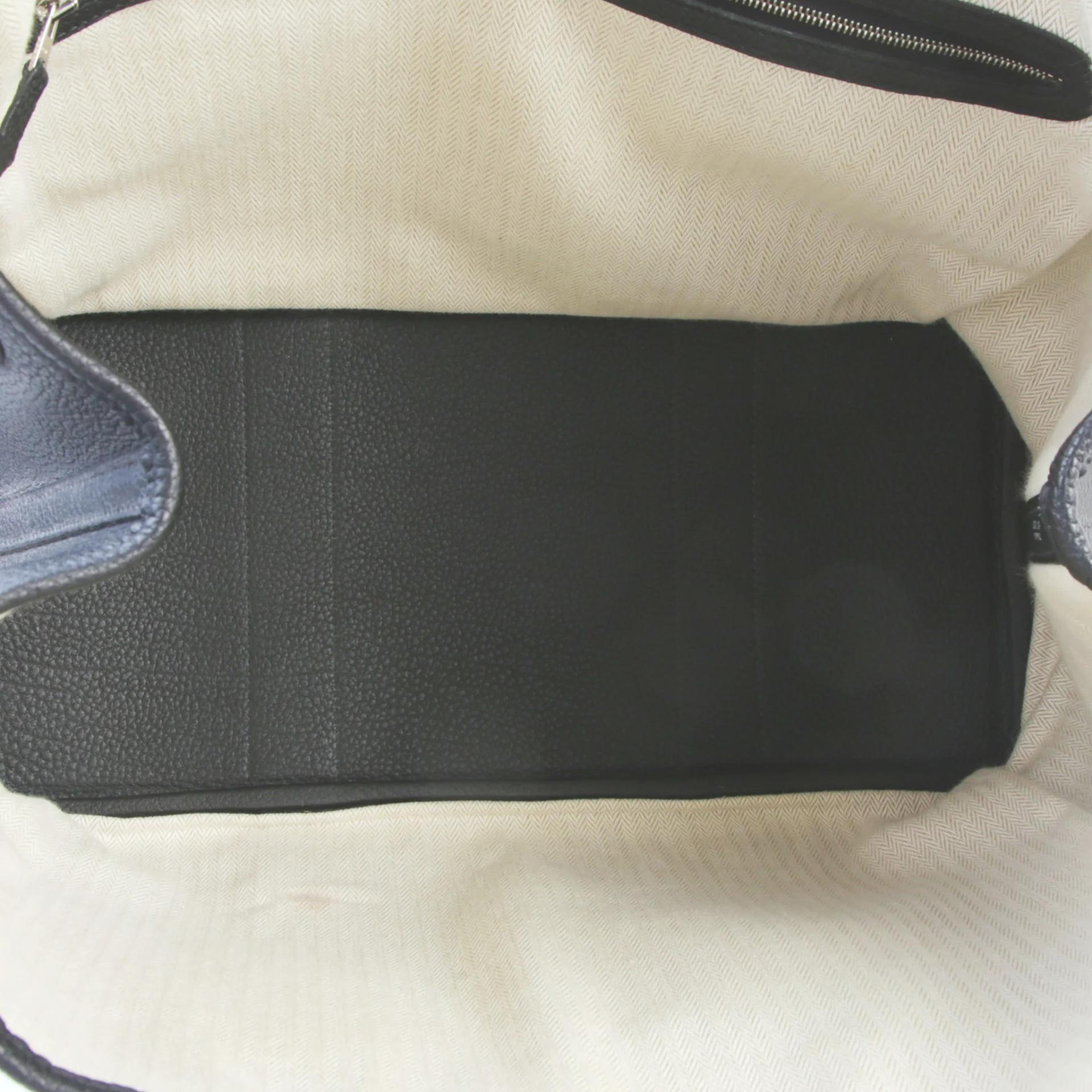 Very Good ( Rank A) HERMÈS Garden Party PM Noir (89) Negonda Palladium hardware D (2019) - 8