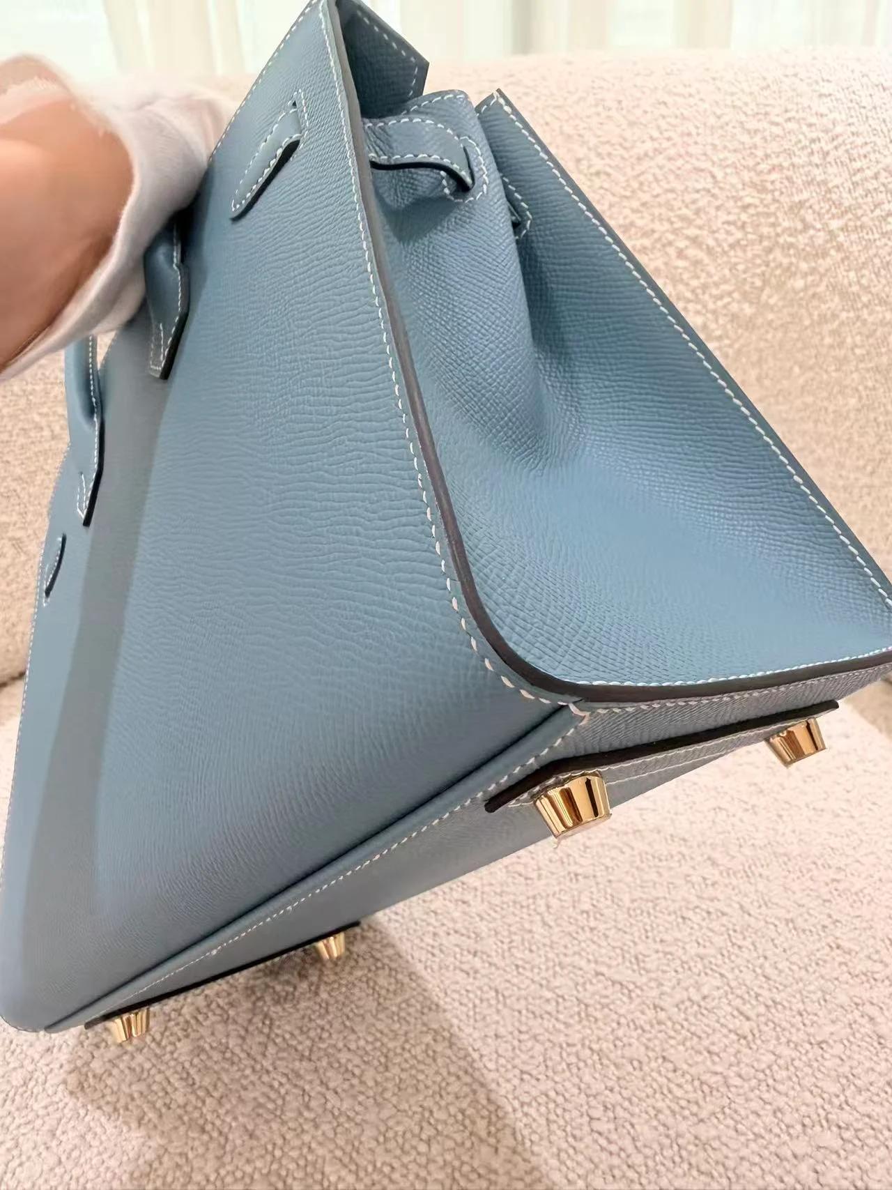 ランク NS 未使用品 HERMÈS エルメス バーキン25 セリエ ニューブルージーン (D2) エプソン ゴールド金具 B刻印 (2023) - 10