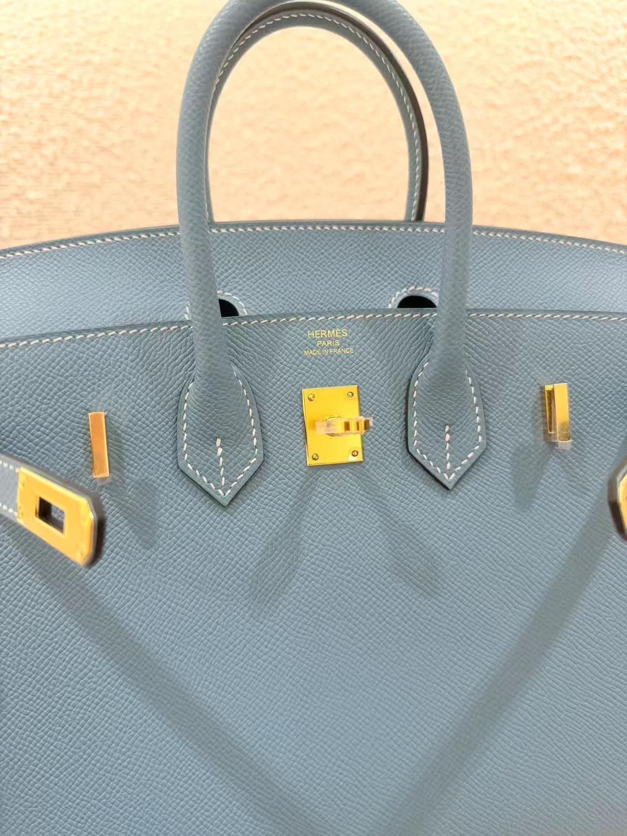 ランク NS 未使用品 HERMÈS エルメス バーキン25 セリエ ニューブルージーン (D2) エプソン ゴールド金具 B刻印 (2023) - 18