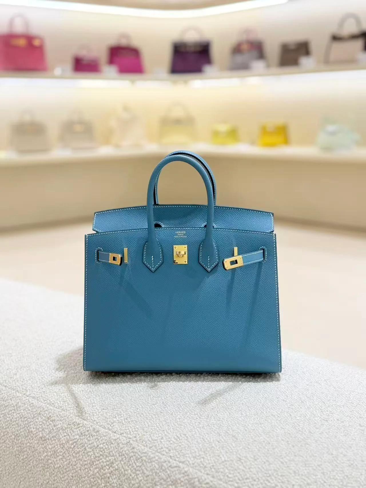 ランク NS 未使用品 HERMÈS エルメス バーキン25 セリエ ニューブルージーン (D2) エプソン ゴールド金具 B刻印 (2023) - 5