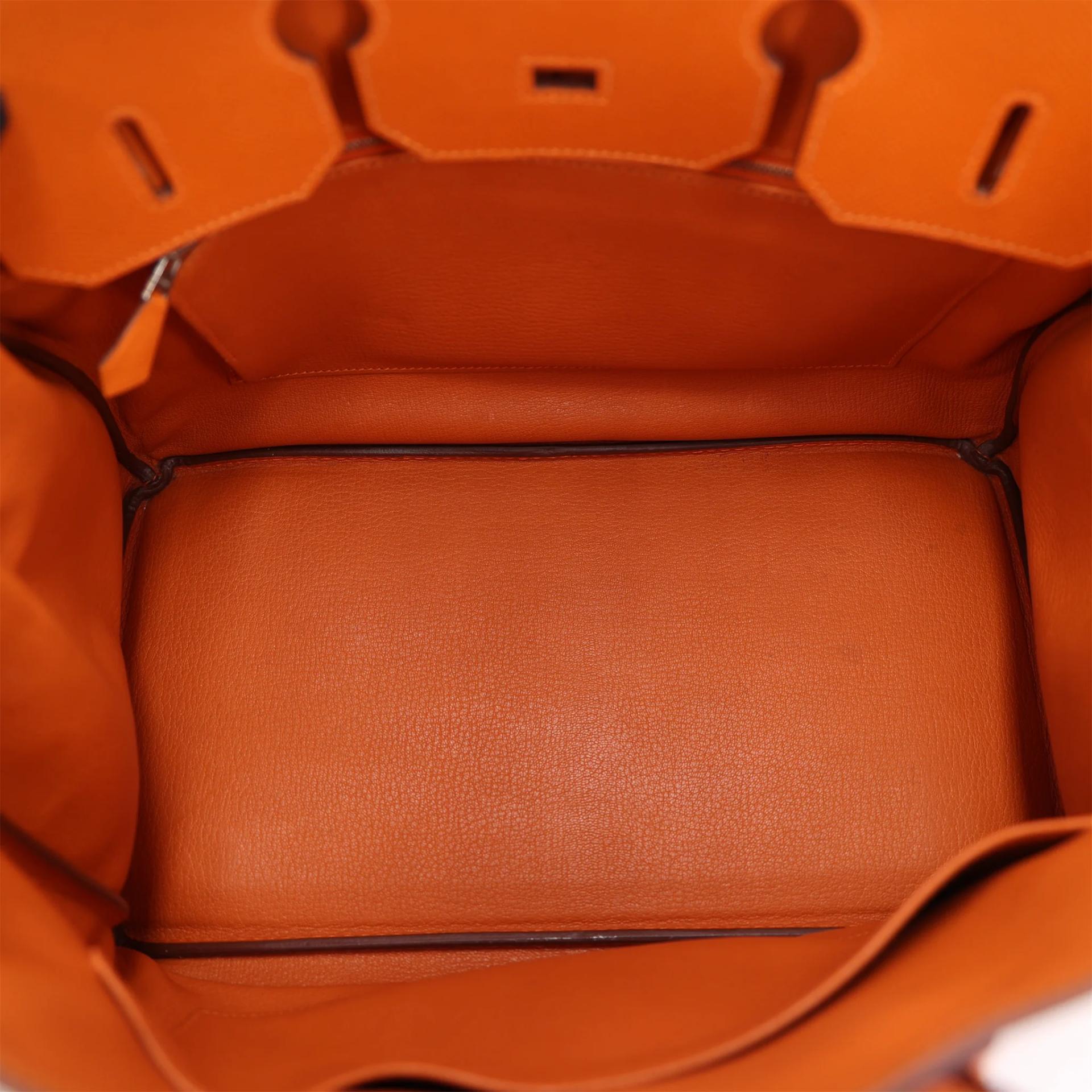 ランク A HERMÈS エルメス バーキン35 オレンジ (93) エプソン シルバー金具 □Q刻印 (2013) - 13