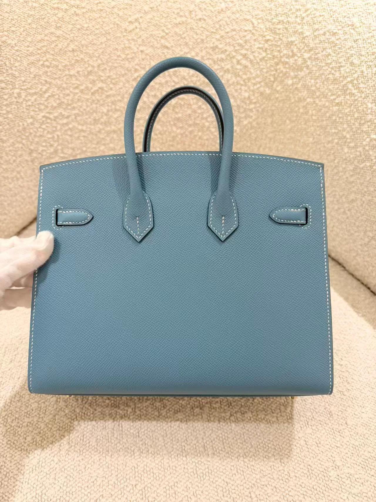 ランク NS 未使用品 HERMÈS エルメス バーキン25 セリエ ニューブルージーン (D2) エプソン ゴールド金具 B刻印 (2023) - 4