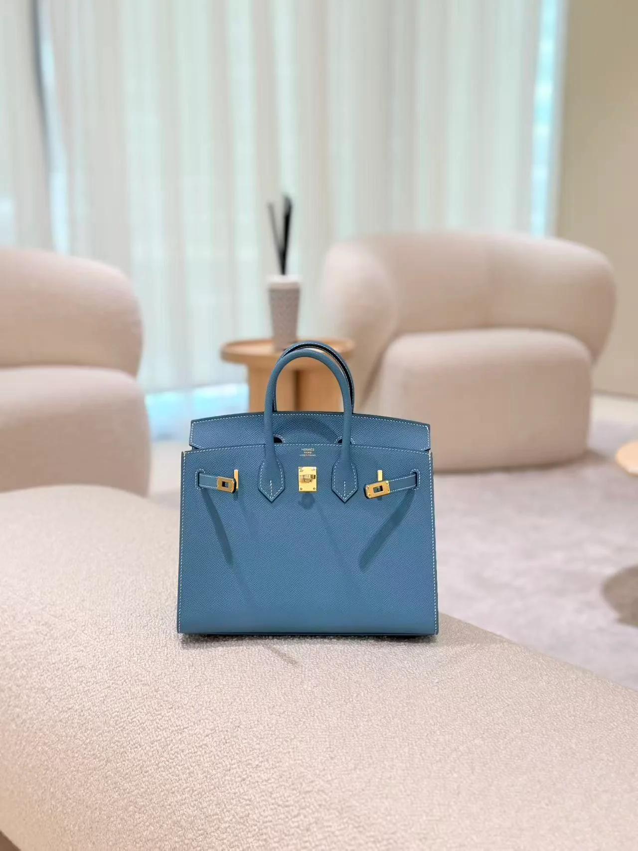 ランク NS 未使用品 HERMÈS エルメス バーキン25 セリエ ニューブルージーン (D2) エプソン ゴールド金具 B刻印 (2023) - 6