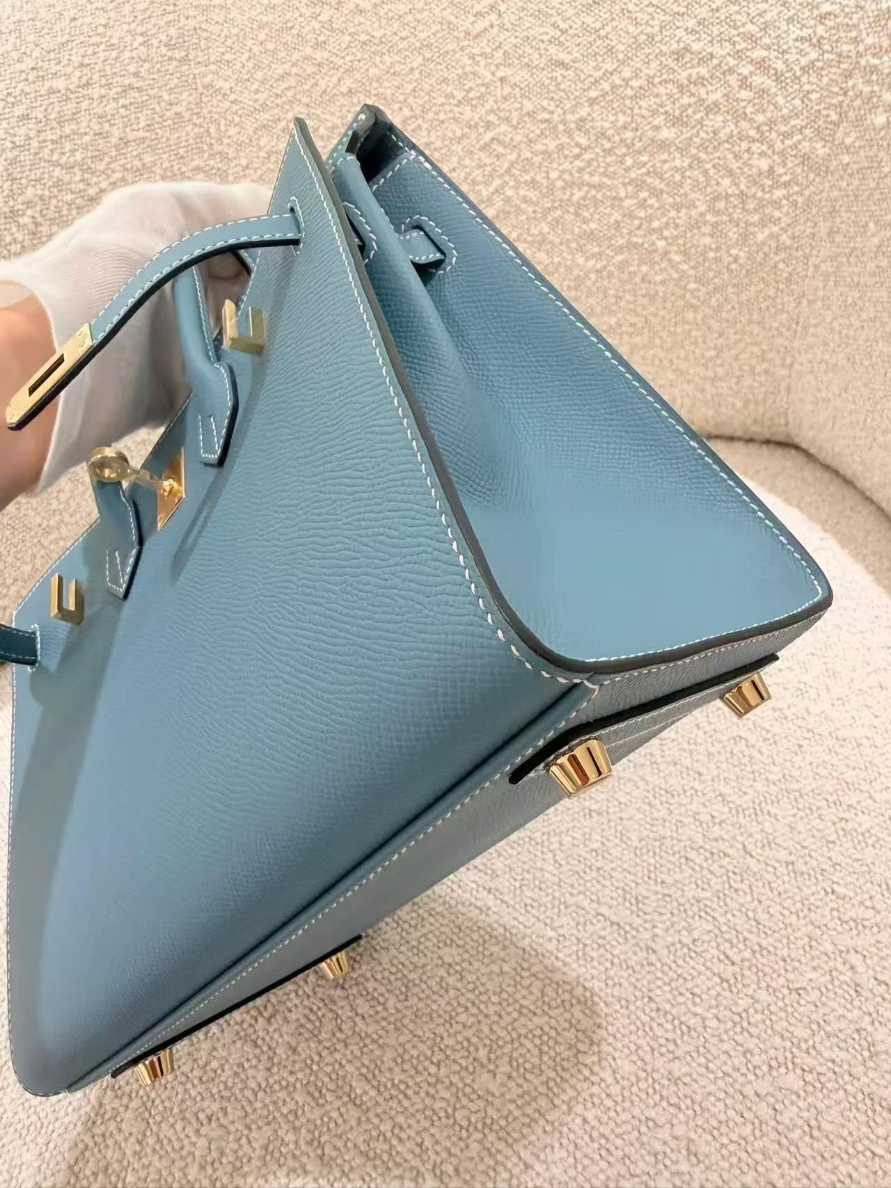 ランク NS 未使用品 HERMÈS エルメス バーキン25 セリエ ニューブルージーン (D2) エプソン ゴールド金具 B刻印 (2023) - 8