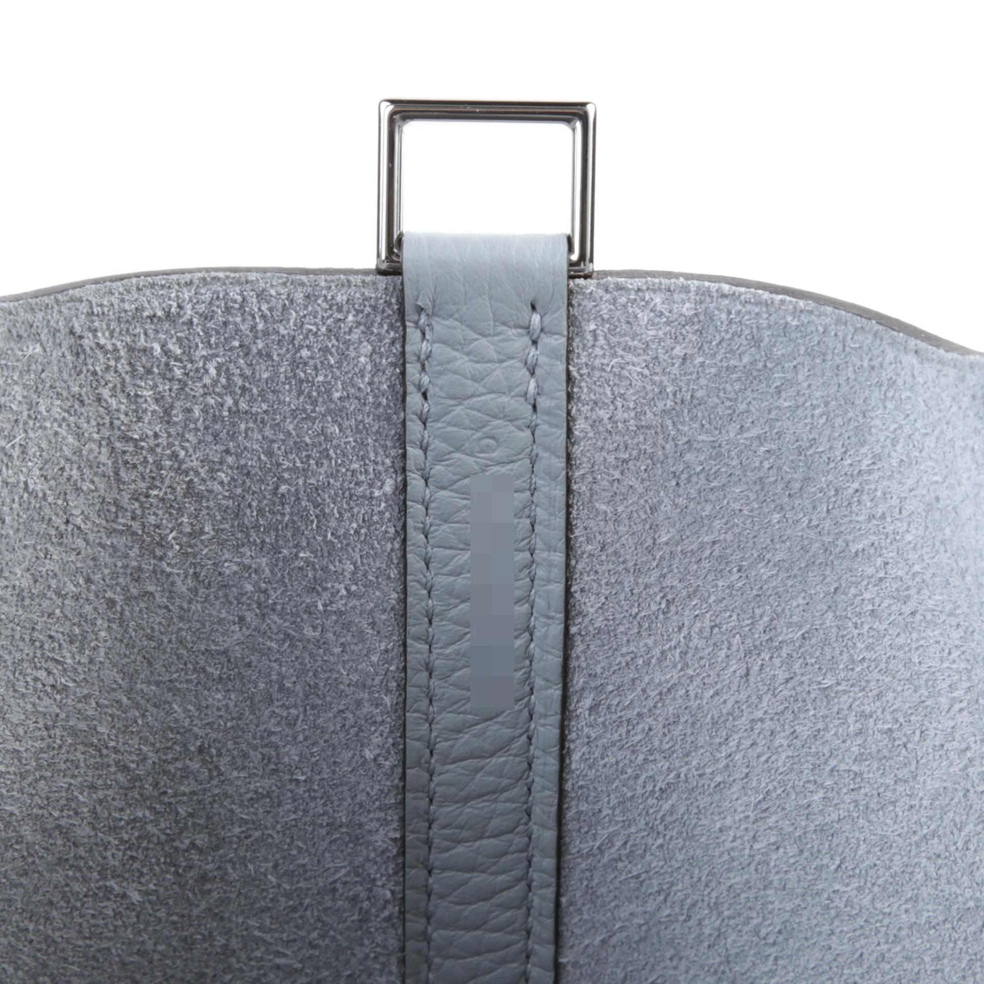全新 HERMÈS 愛馬仕 Picotin 菜籃子 PM 18 P0 木偶灰 Gris Pantin Clemence小牛皮 銀扣 G刻 2026年 - 11