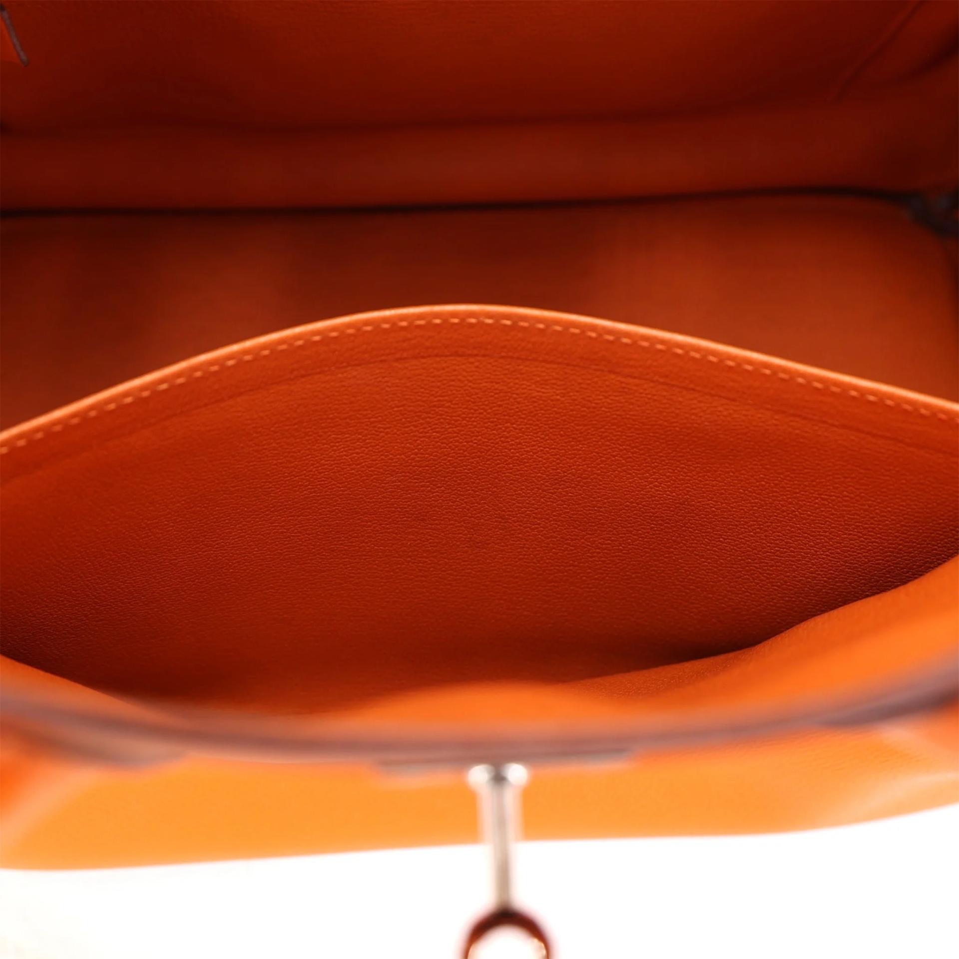 ランク A HERMÈS エルメス バーキン35 オレンジ (93) エプソン シルバー金具 □Q刻印 (2013) - 14