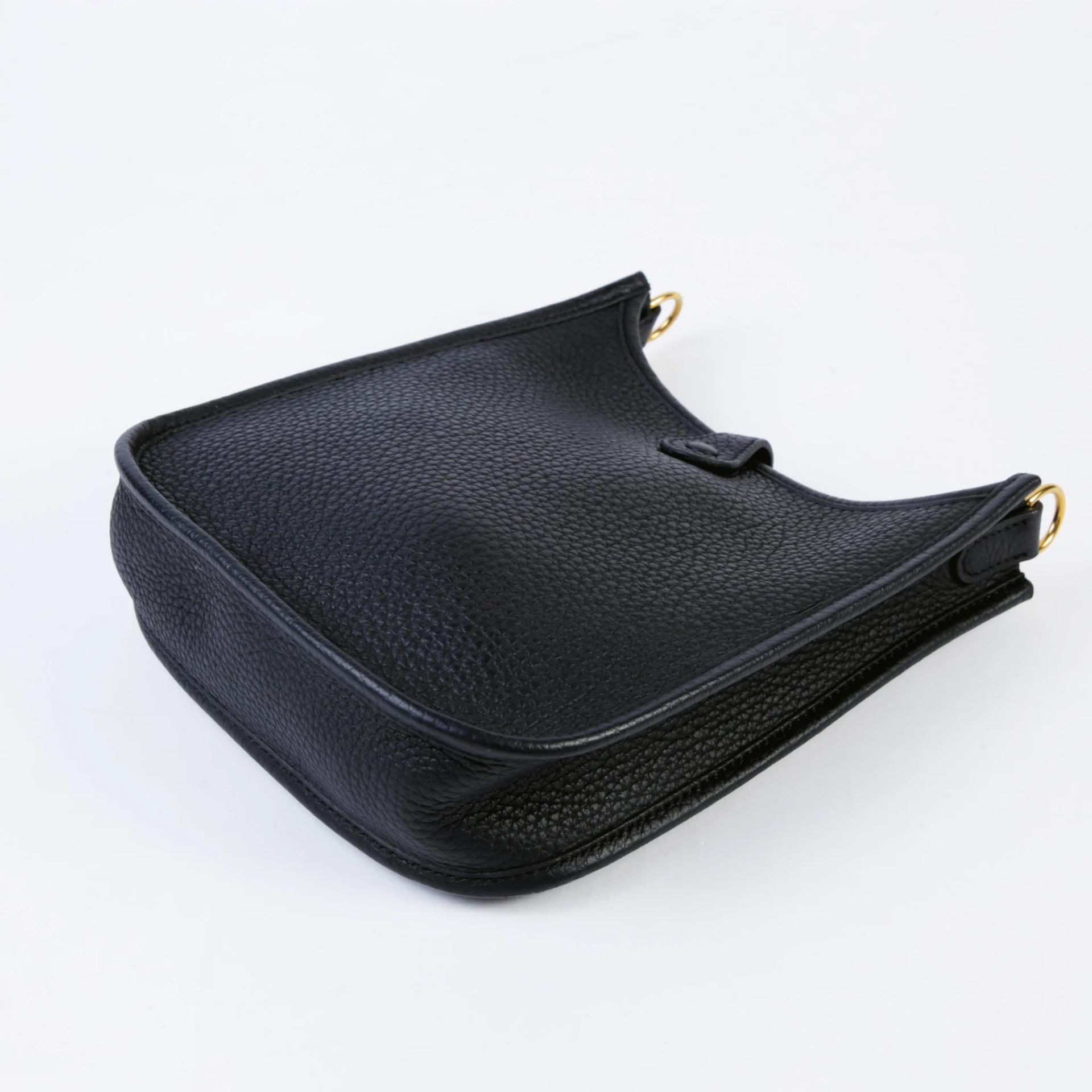 ランク A HERMÈS エルメス エブリンTPM バンドリエール112cm ブラック (89) トリヨン ゴールド金具 W刻印 (2024) - 6