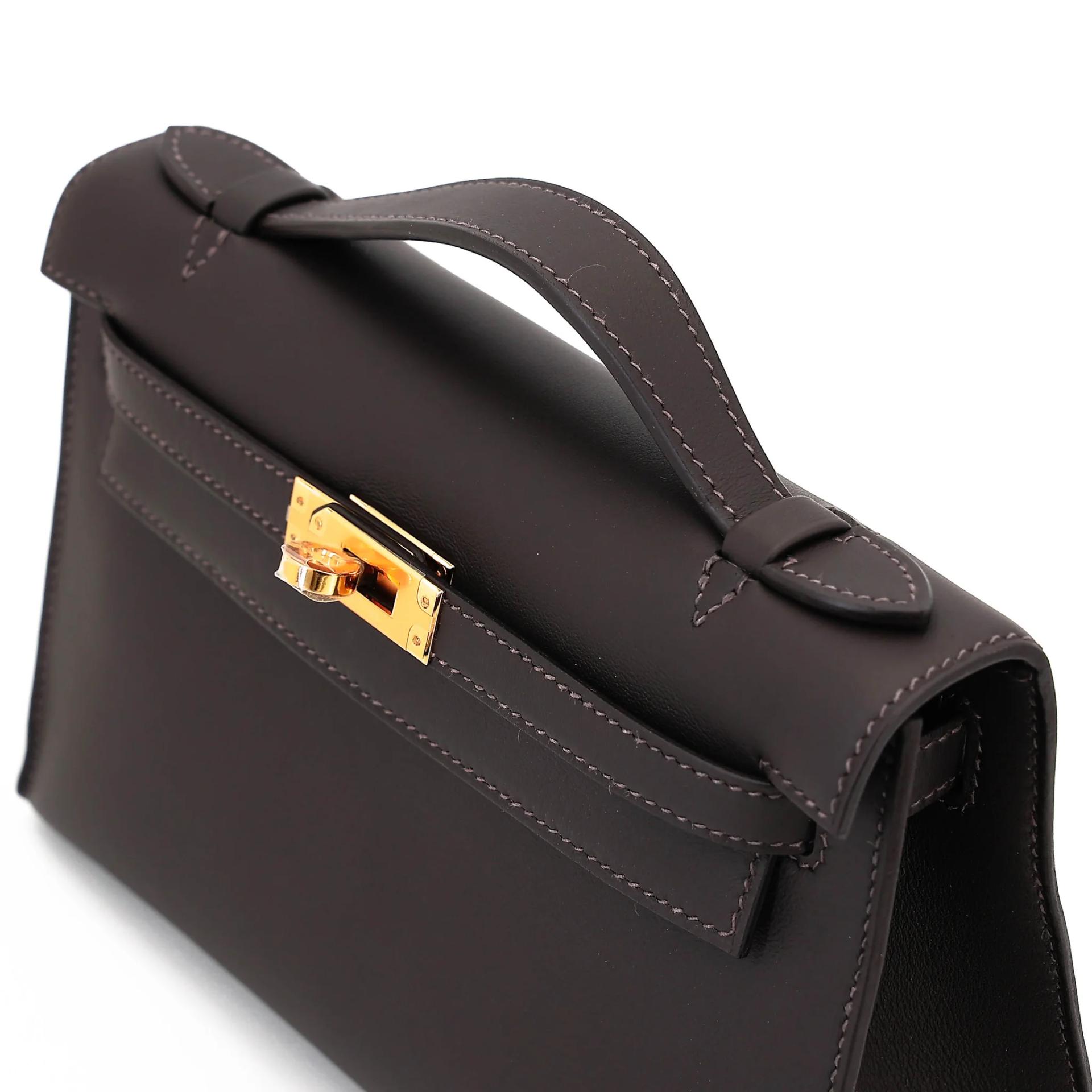 ランク NS 未使用品 HERMÈS エルメス ポシェットケリー ベブラン（T3） スイフト ゴールド金具 K刻印 (2025) - 3