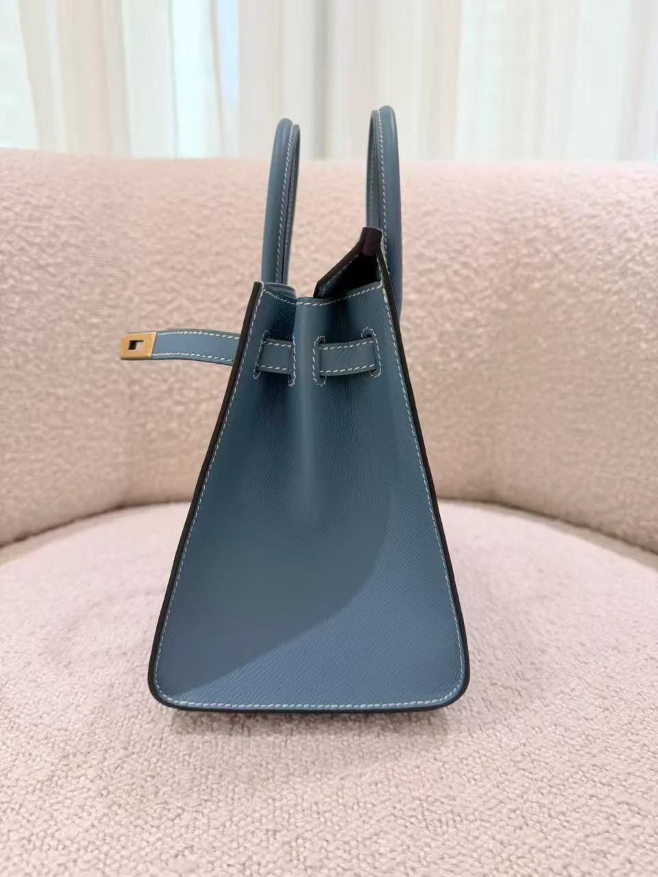 ランク NS 未使用品 HERMÈS エルメス バーキン25 セリエ ニューブルージーン (D2) エプソン ゴールド金具 B刻印 (2023) - 14