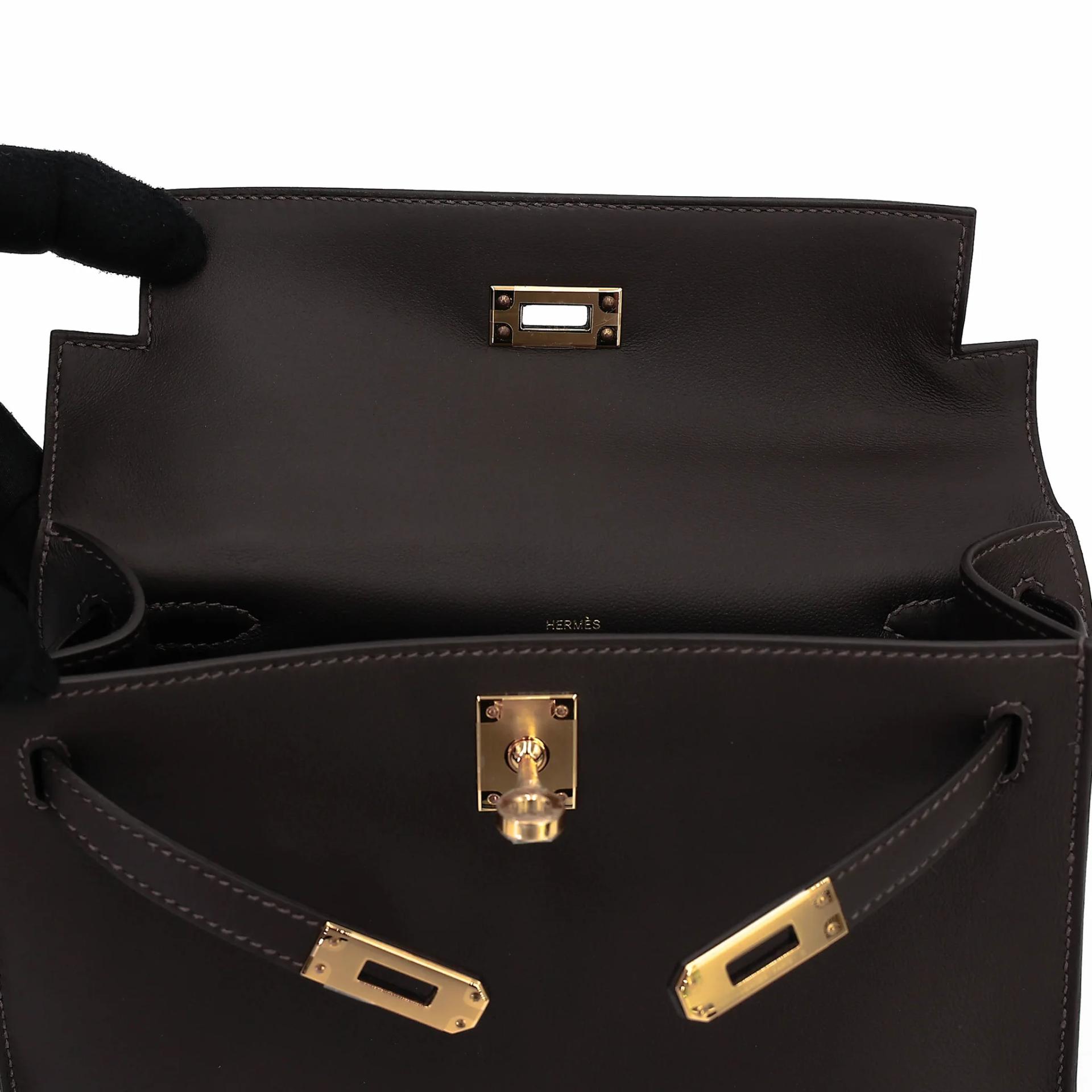 ランク NS 未使用品 HERMÈS エルメス ポシェットケリー ベブラン（T3） スイフト ゴールド金具 K刻印 (2025) - 12
