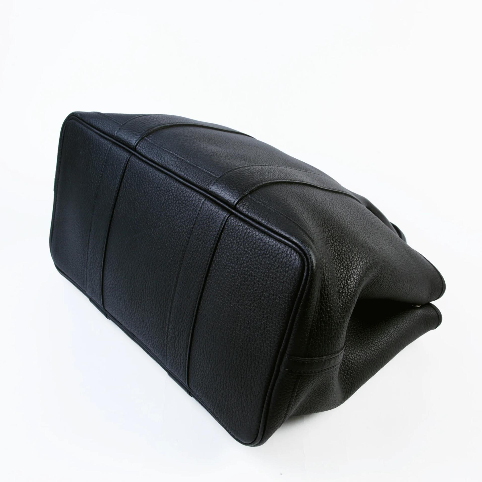 Very Good ( Rank A) HERMÈS Garden Party PM Noir (89) Negonda Palladium hardware D (2019) - 5