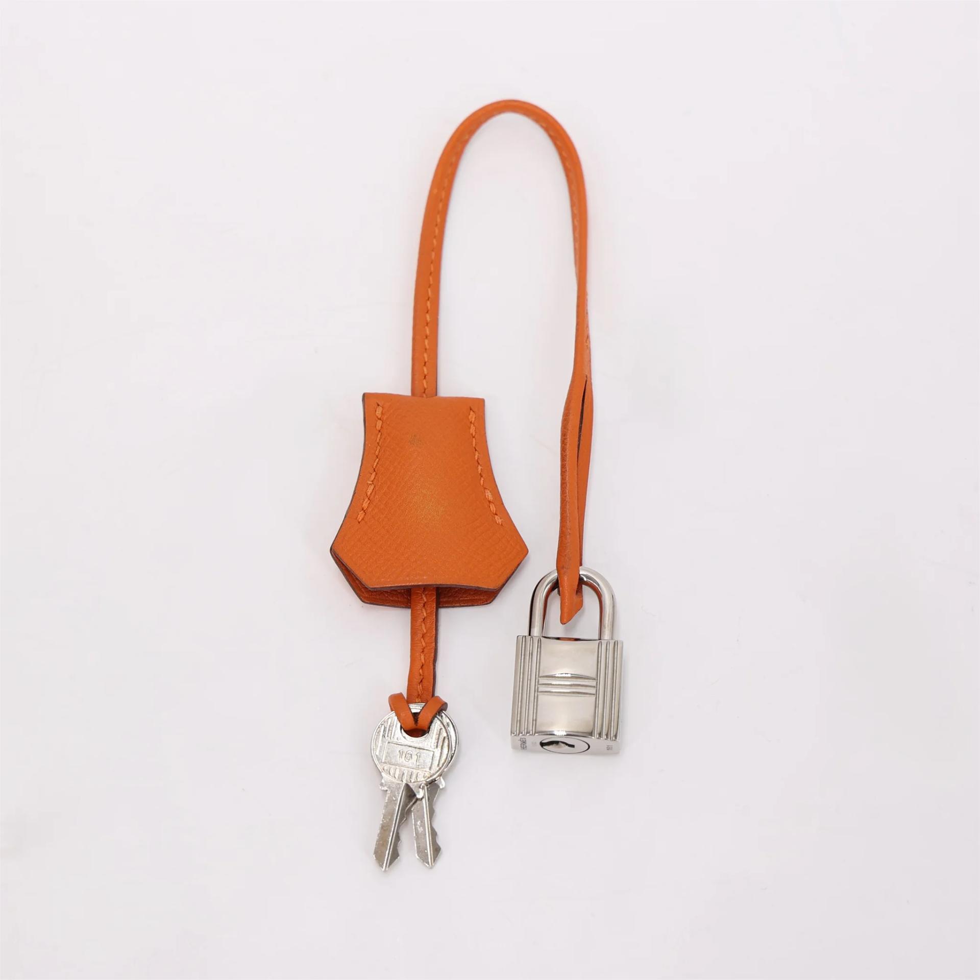 ランク A HERMÈS エルメス バーキン35 オレンジ (93) エプソン シルバー金具 □Q刻印 (2013) - 22