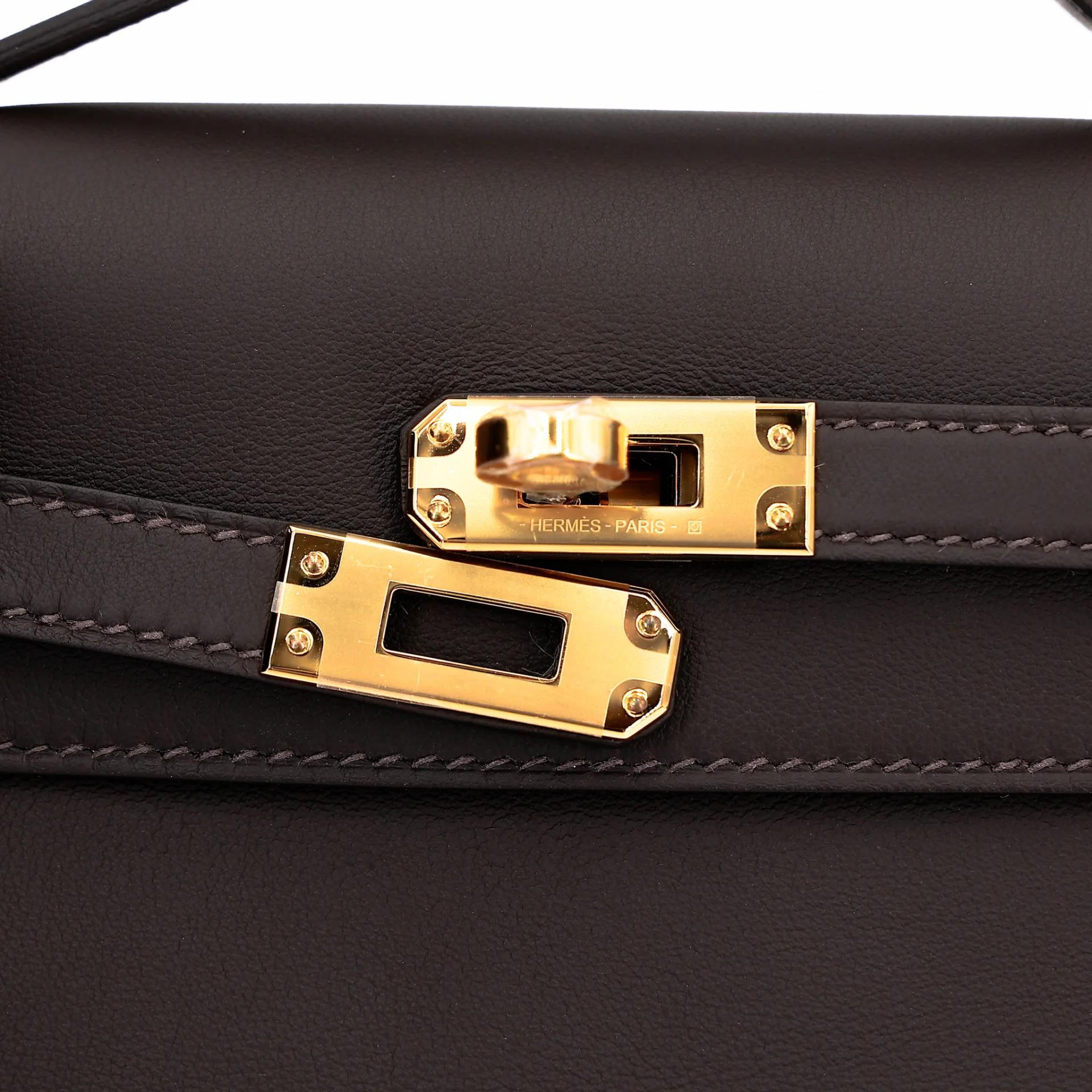 ランク NS 未使用品 HERMÈS エルメス ポシェットケリー ベブラン（T3） スイフト ゴールド金具 K刻印 (2025) - 8