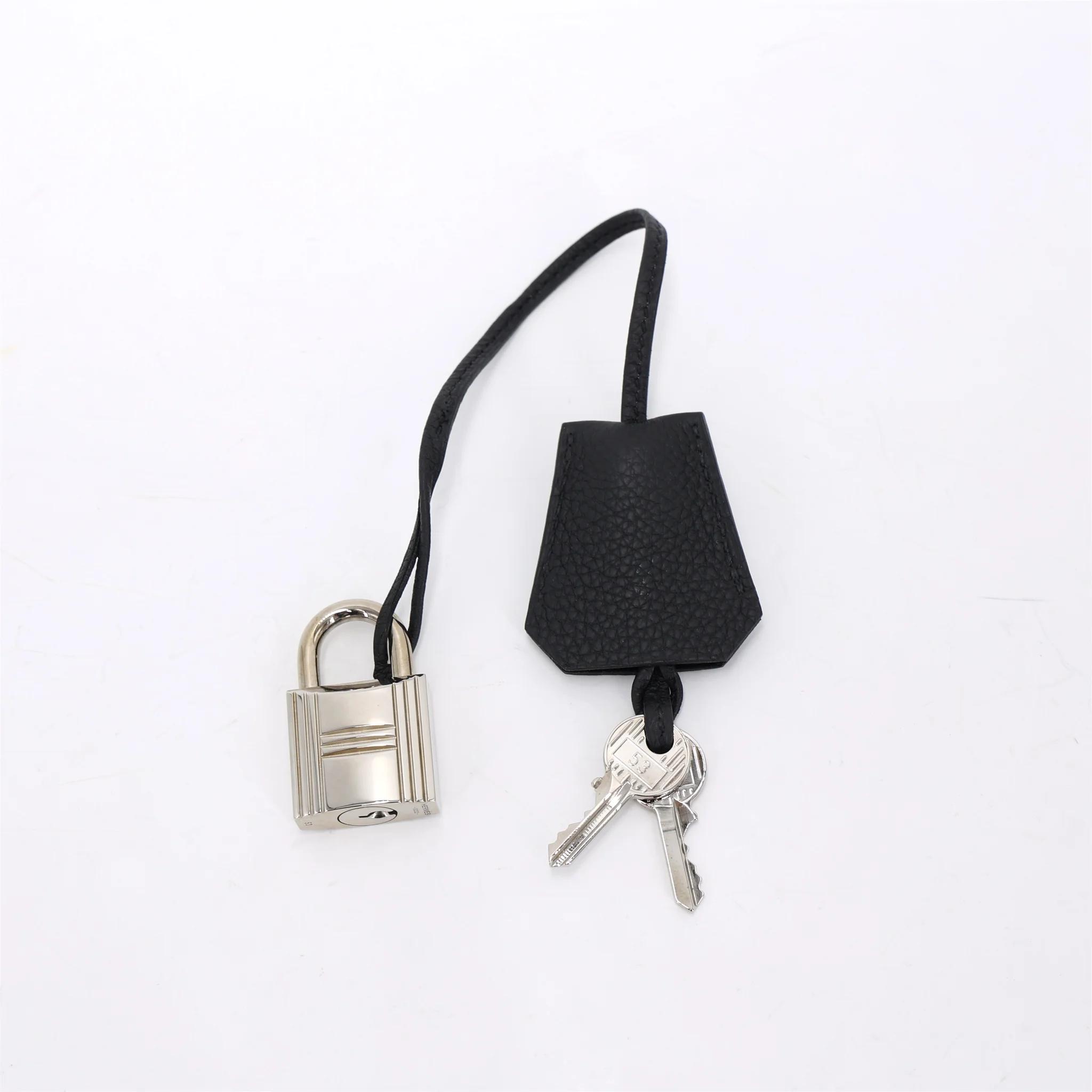 ランク SA HERMÈS エルメス オータクロア40 ブラック (89) トゴ シルバー金具 B刻印 (2023) - 17