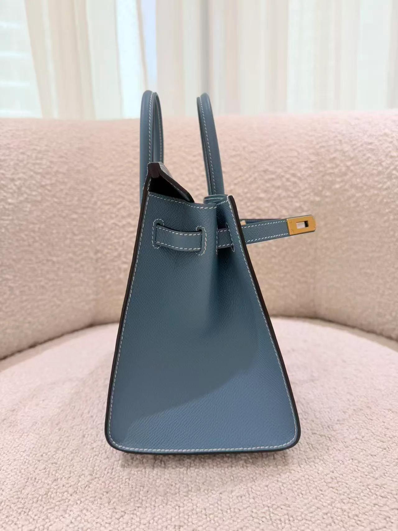 ランク NS 未使用品 HERMÈS エルメス バーキン25 セリエ ニューブルージーン (D2) エプソン ゴールド金具 B刻印 (2023) - 15