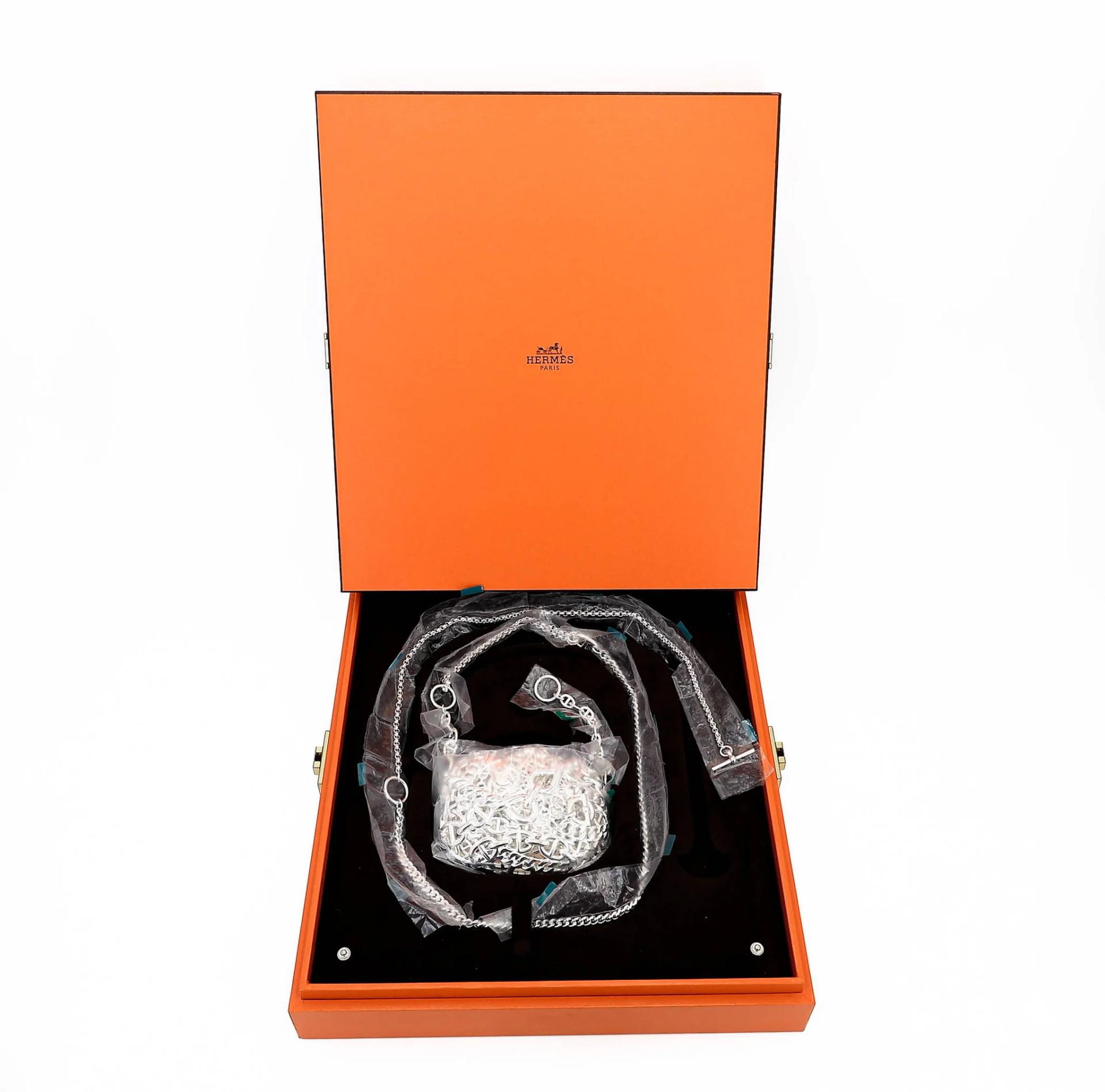 Chaine d'ancre jewel bag Silver