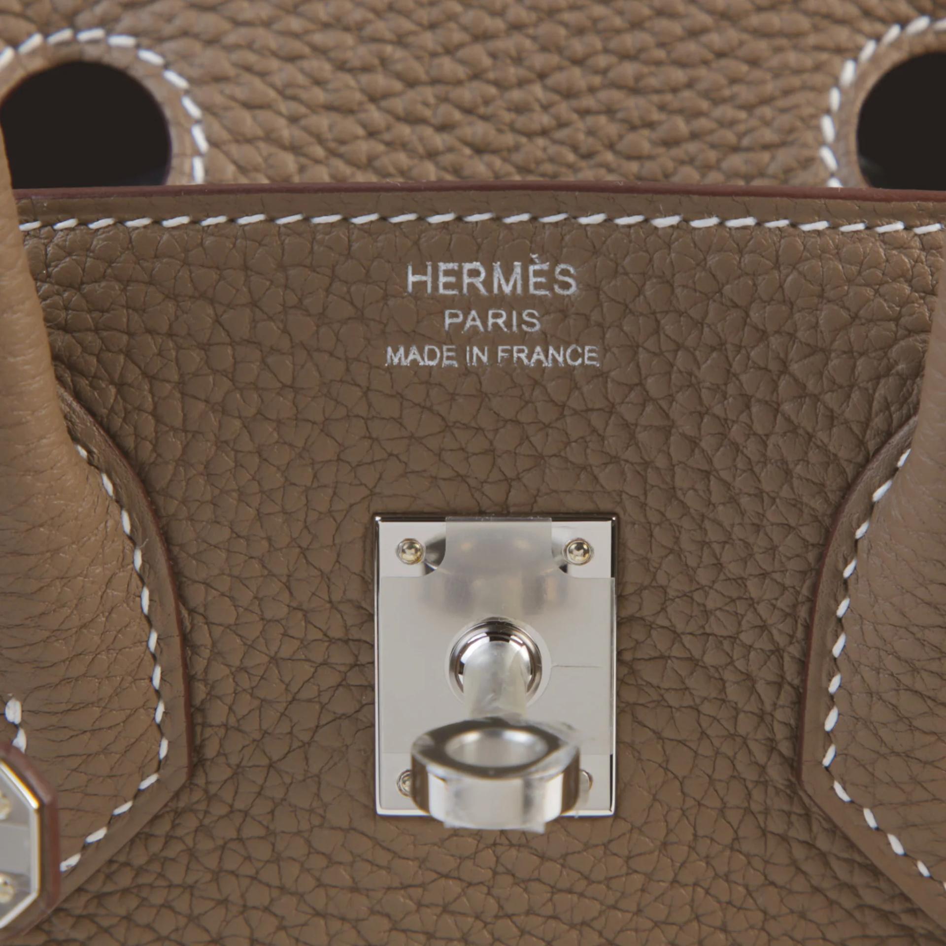 Unused ( Rank NS ) HERMÈS Birkin 25 Etoupe (18) Togo Palladium hardware G (2026) - 9