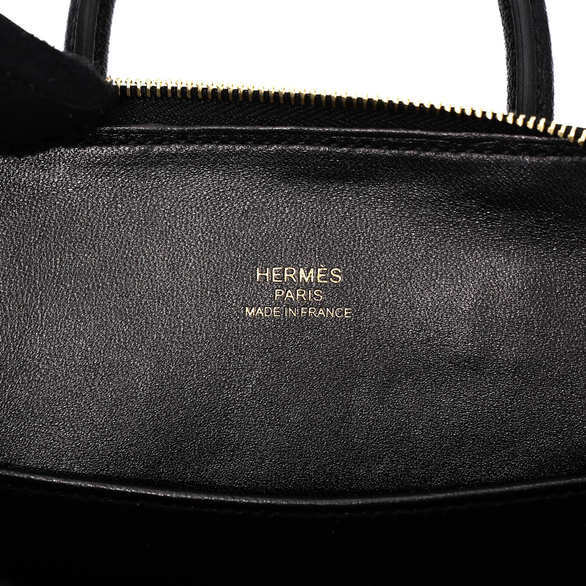 全新 HERMÈS 愛馬仕 Mini Bolide 1923 89 黑色 Noir (Black) Chevre山羊皮 金扣 G刻 2026年 - 10