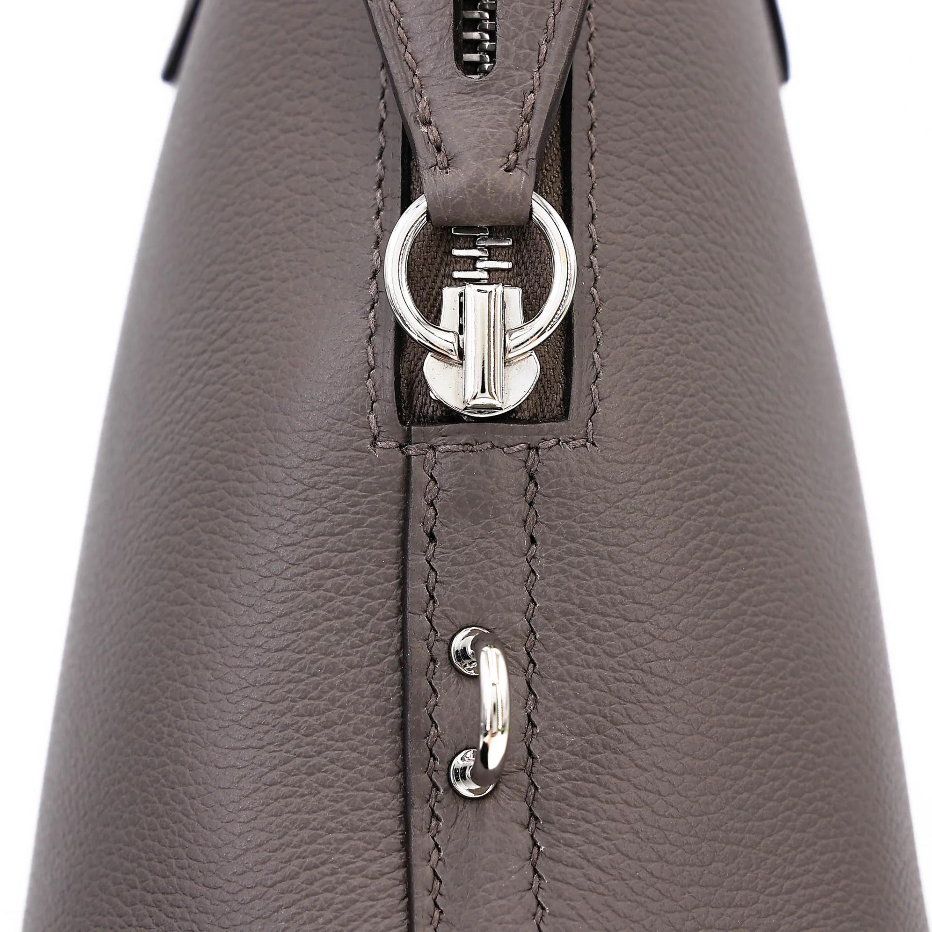 Brand New ( Rank N ) HERMÈS Bolide 25 Etain (8F) Evercolor Palladium hardware G (2026) - 9