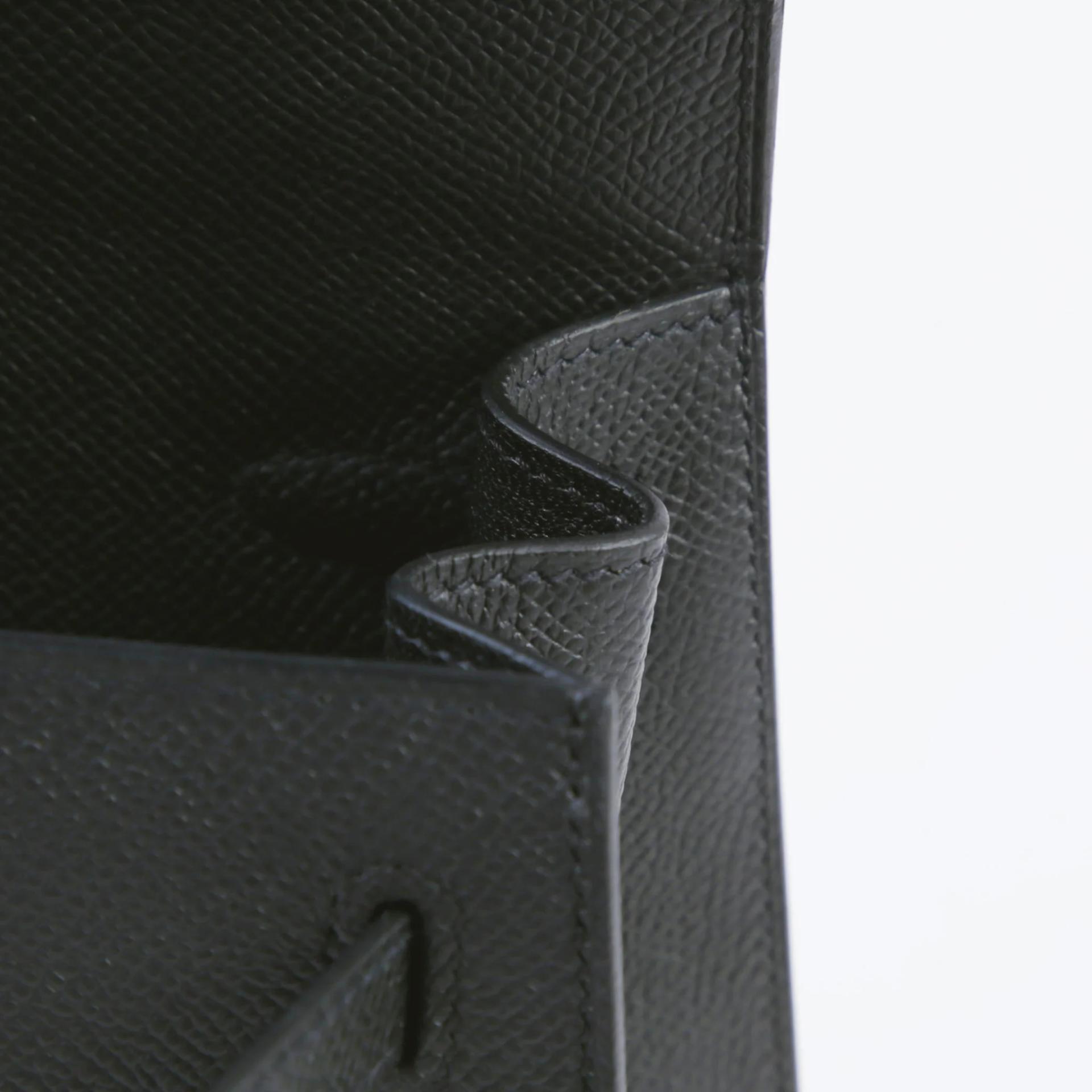 Brand New ( Rank N ) HERMÈS Kelly 25 Sellier Noir (89) Epsom Palladium hardware G (2026) - 11