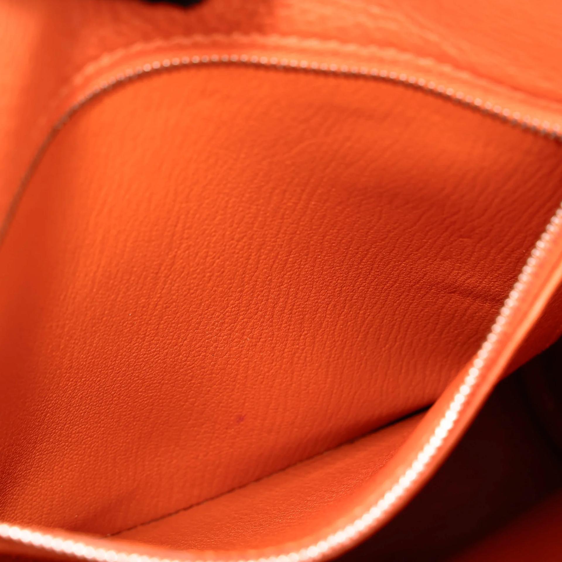 Very Good ( Rank A) HERMÈS So Kelly 22 Orange (93) Togo Palladium hardware Square O (2011) - 32